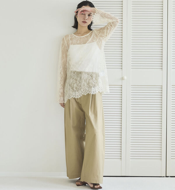 Doux archives「スカラップレーストップス」|シャツ・ブラウス|