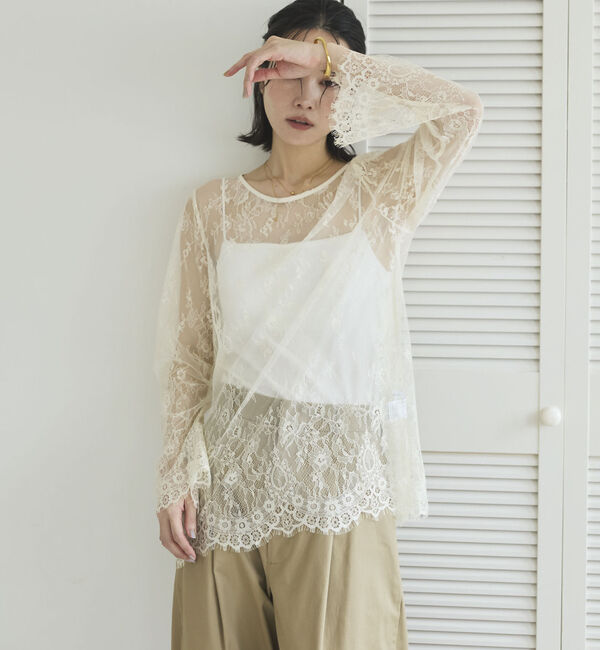 Doux archives「スカラップレーストップス」|シャツ・ブラウス|