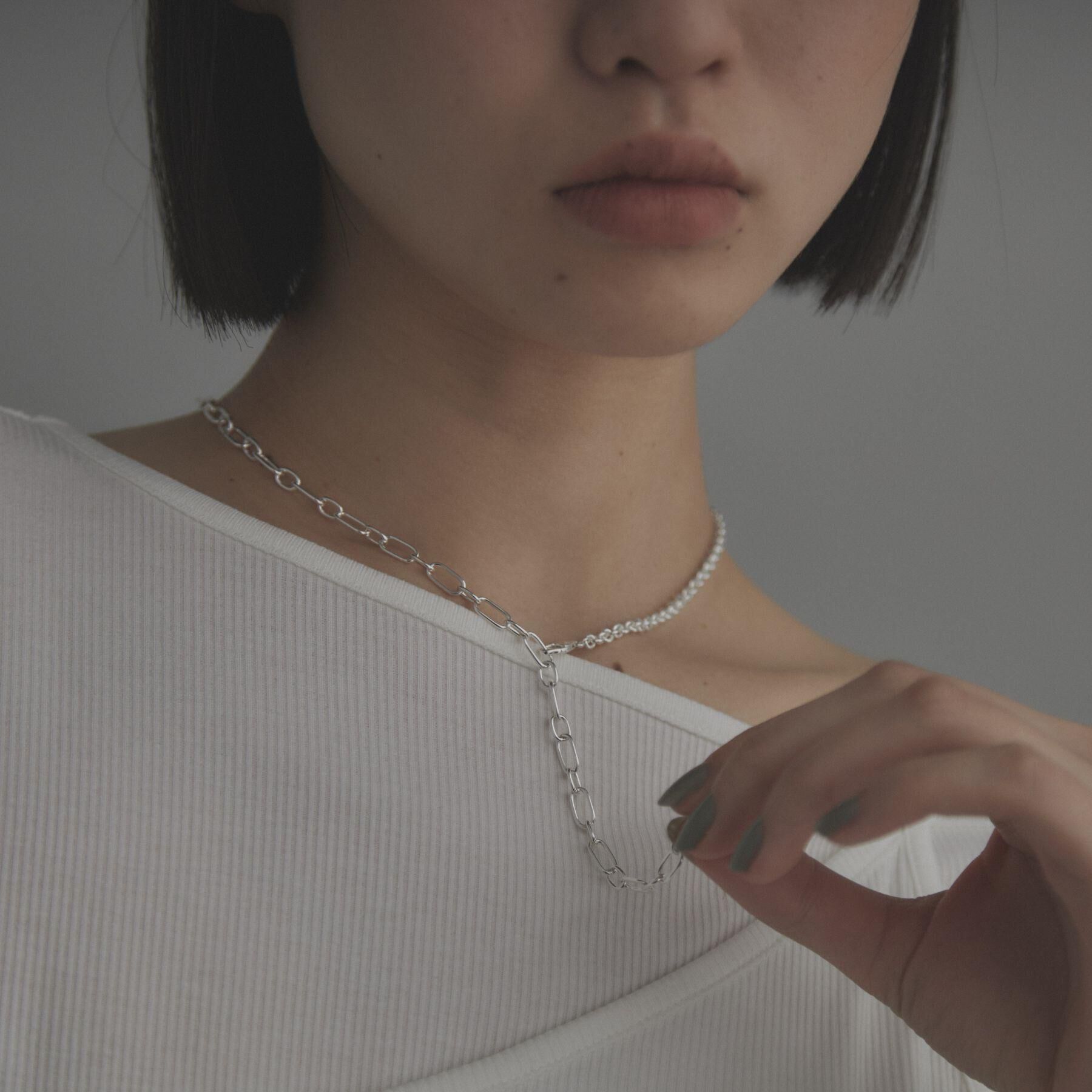 COCOSHNIK ONKITSCH「シルバー ミックスネックレス ケーブルチェーン２ＷＡＹネックレス」|ネックレス|