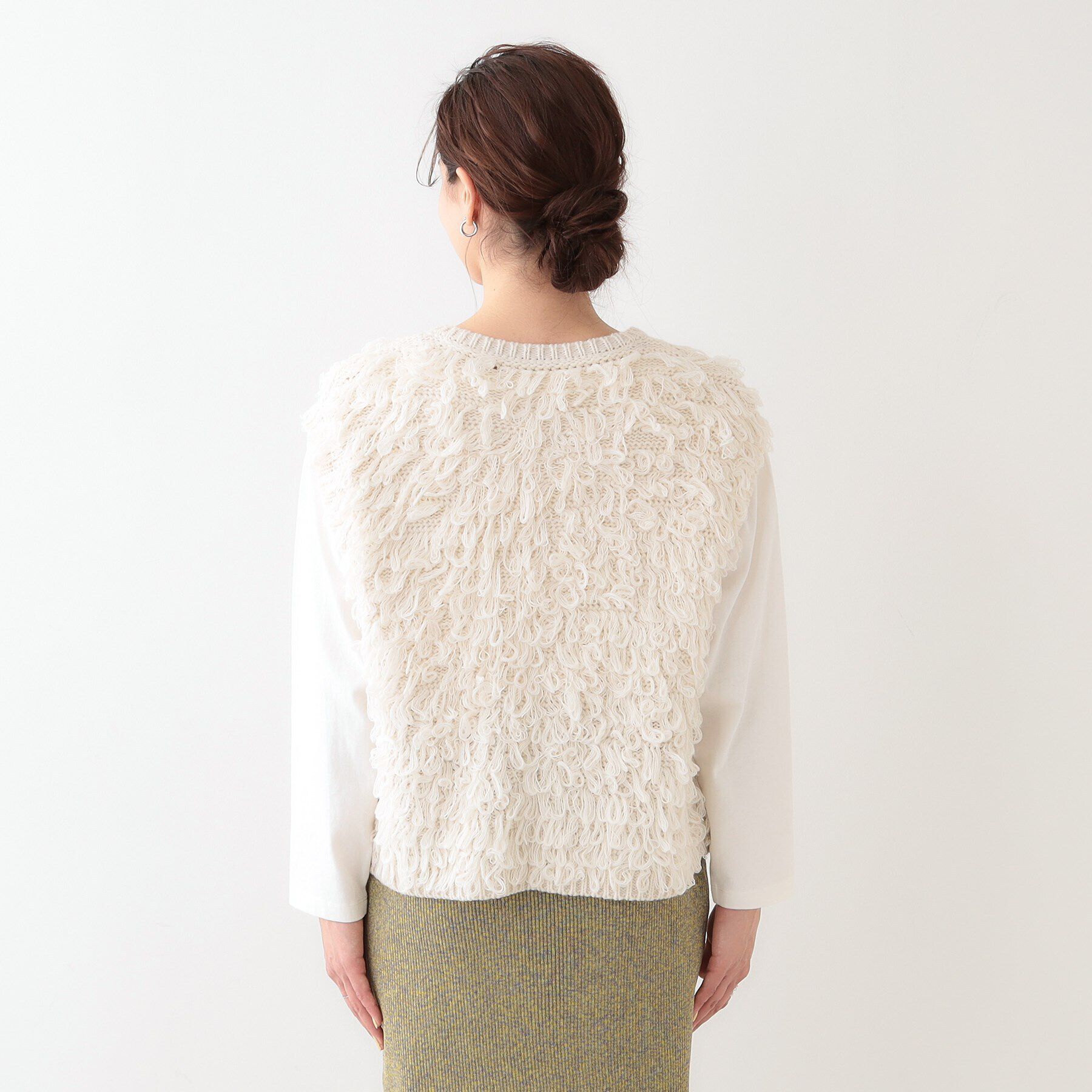 SHOO･LA･RUE「ループヤーンがアクセント ニットZIPベスト」|ベスト・ジレ|