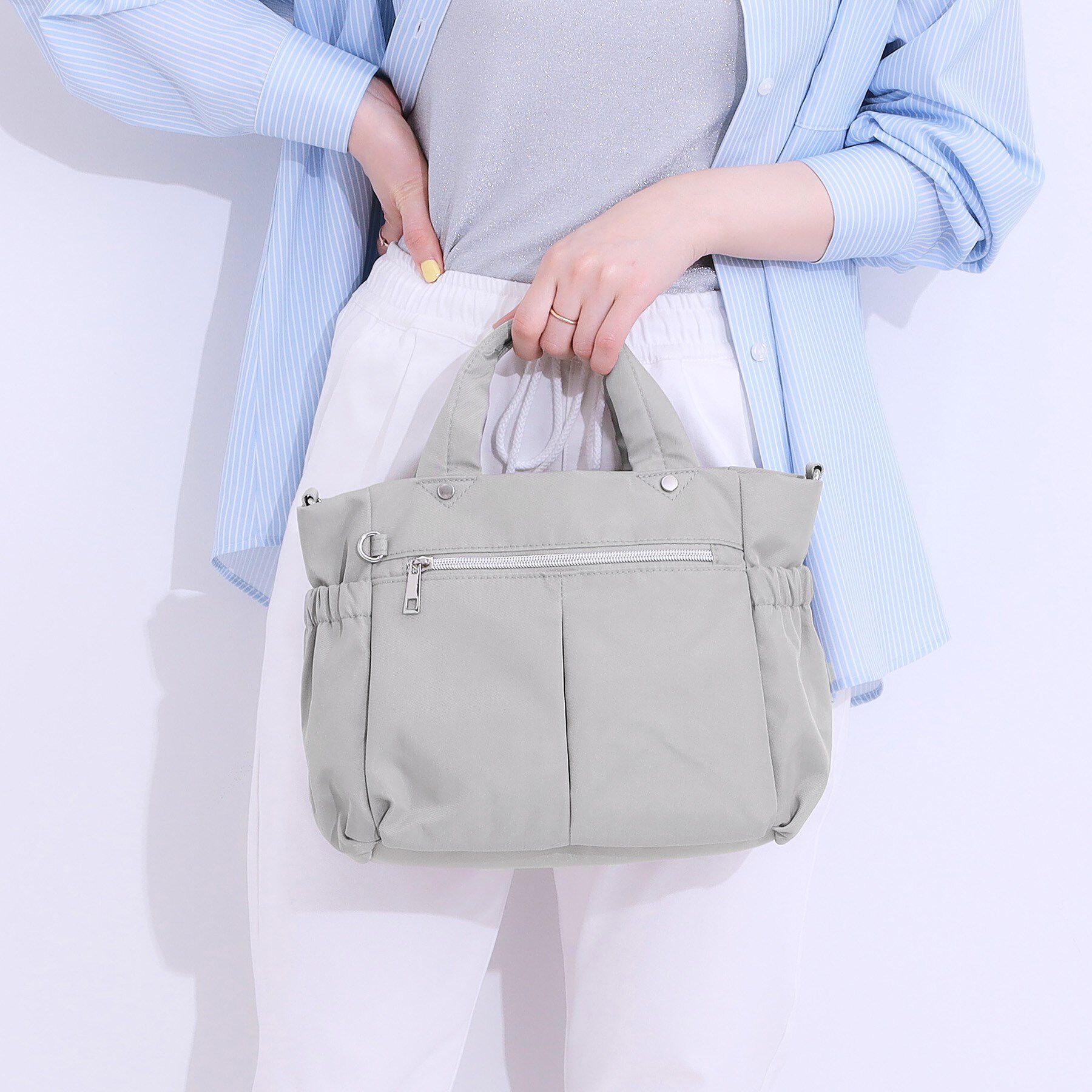 SHOO･LA･RUE「【撥水】フロントポケットトートバッグ」|トートバッグ|