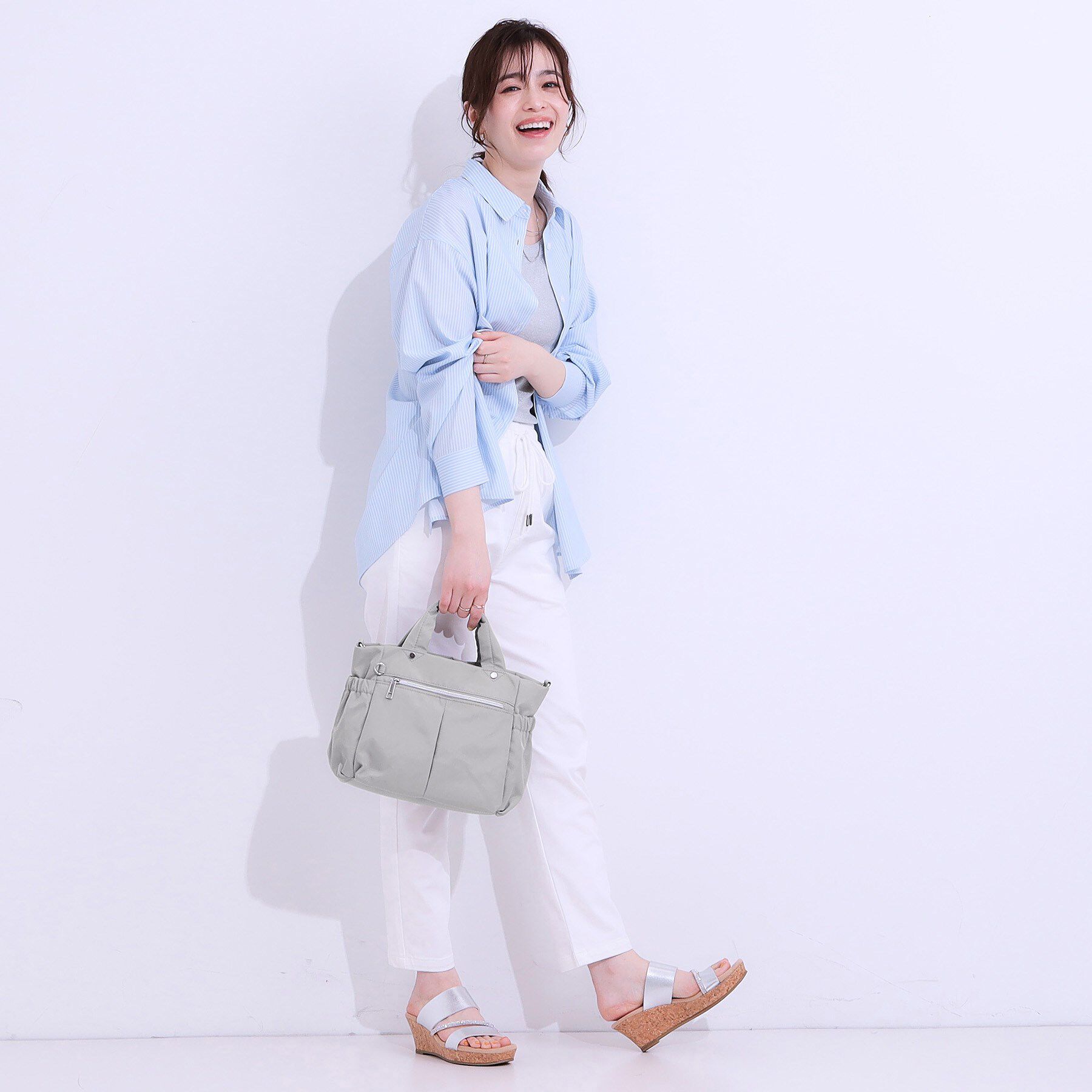 SHOO･LA･RUE「【撥水】フロントポケットトートバッグ」|トートバッグ|