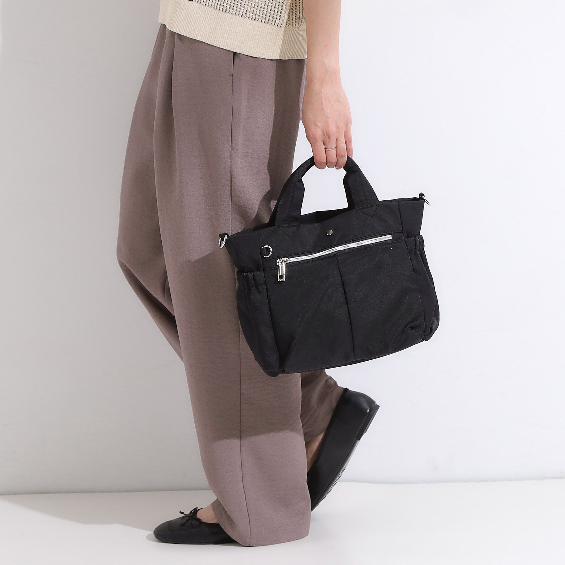 SHOO･LA･RUE「【撥水/2WAY】フロントポケット トートバッグ」|トートバッグ|