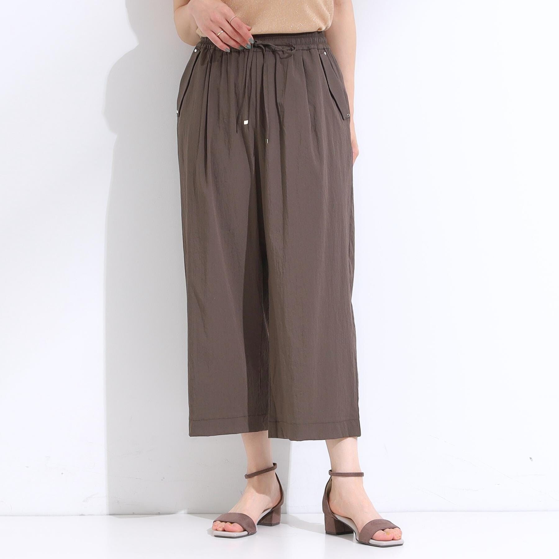SHOO･LA･RUE「【着丈選べる/S-LL】触れる度ひんやり ゆるきれい イージーワイドパンツ」|その他|