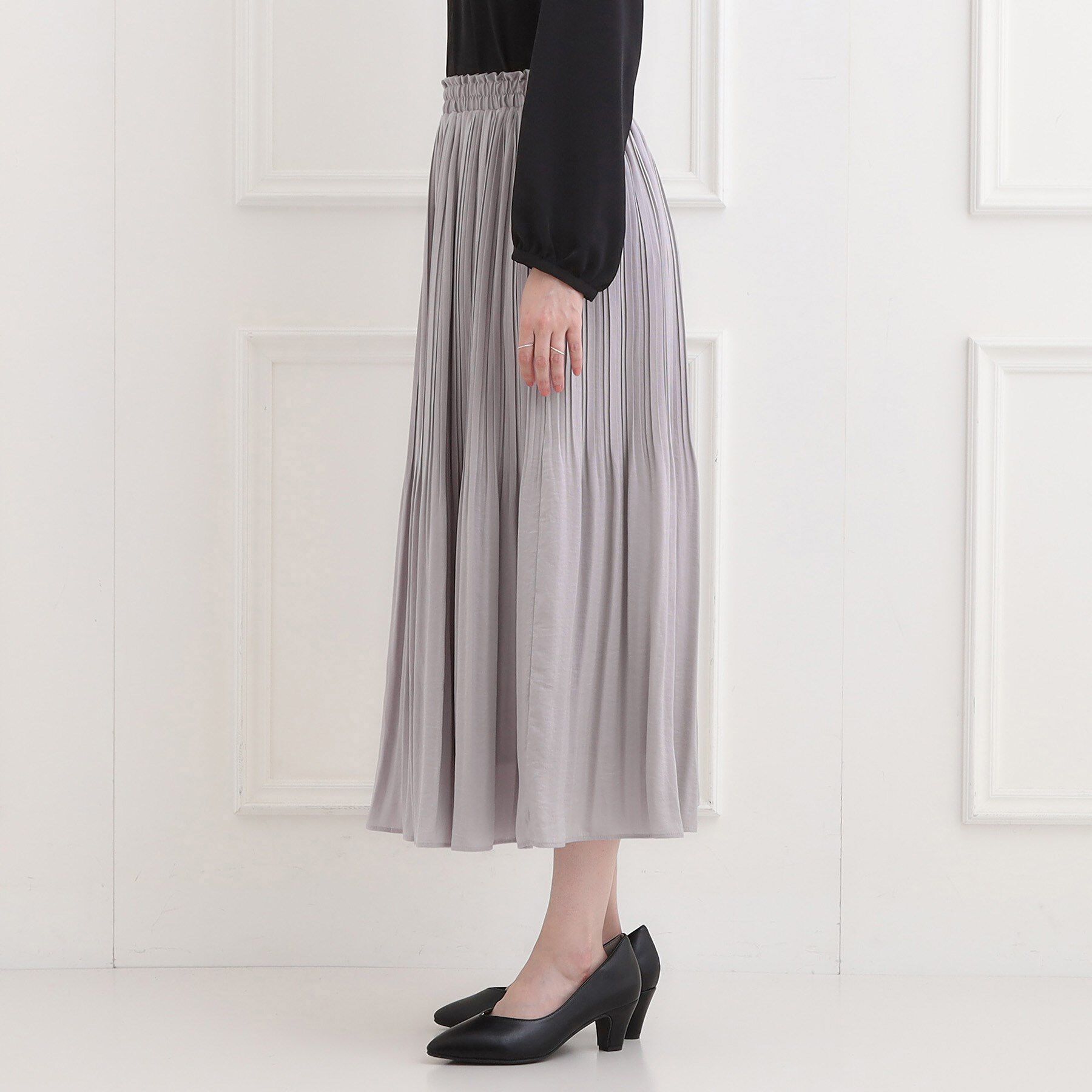 SHOO･LA･RUE「【洗濯機可/着丈選べる】オンにもオフにも 軽やかプリーツスカート」|スカート|