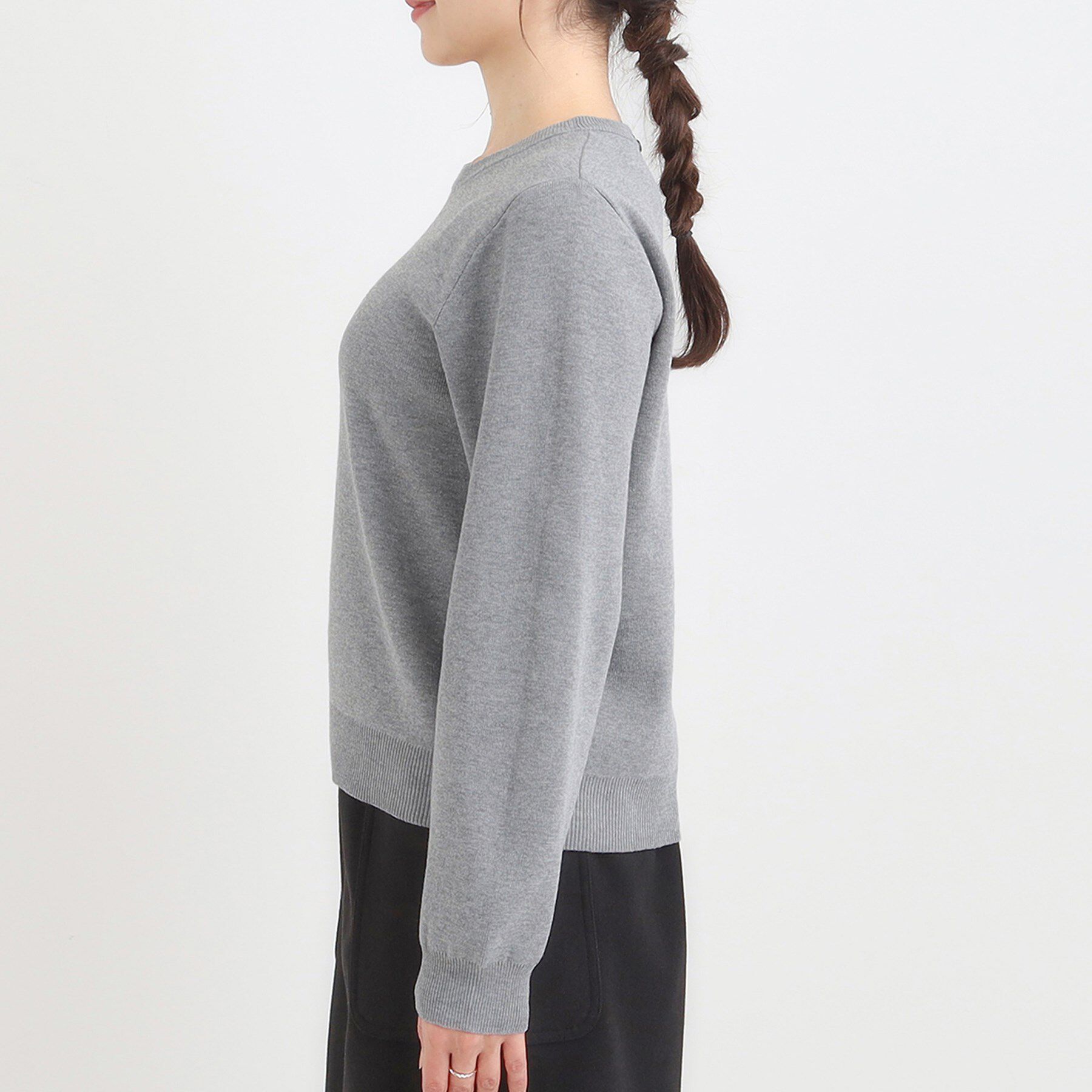 SHOO･LA･RUE「【襟取り外し可/S-LL】上品見え レース襟ニット」|ニット・セーター|