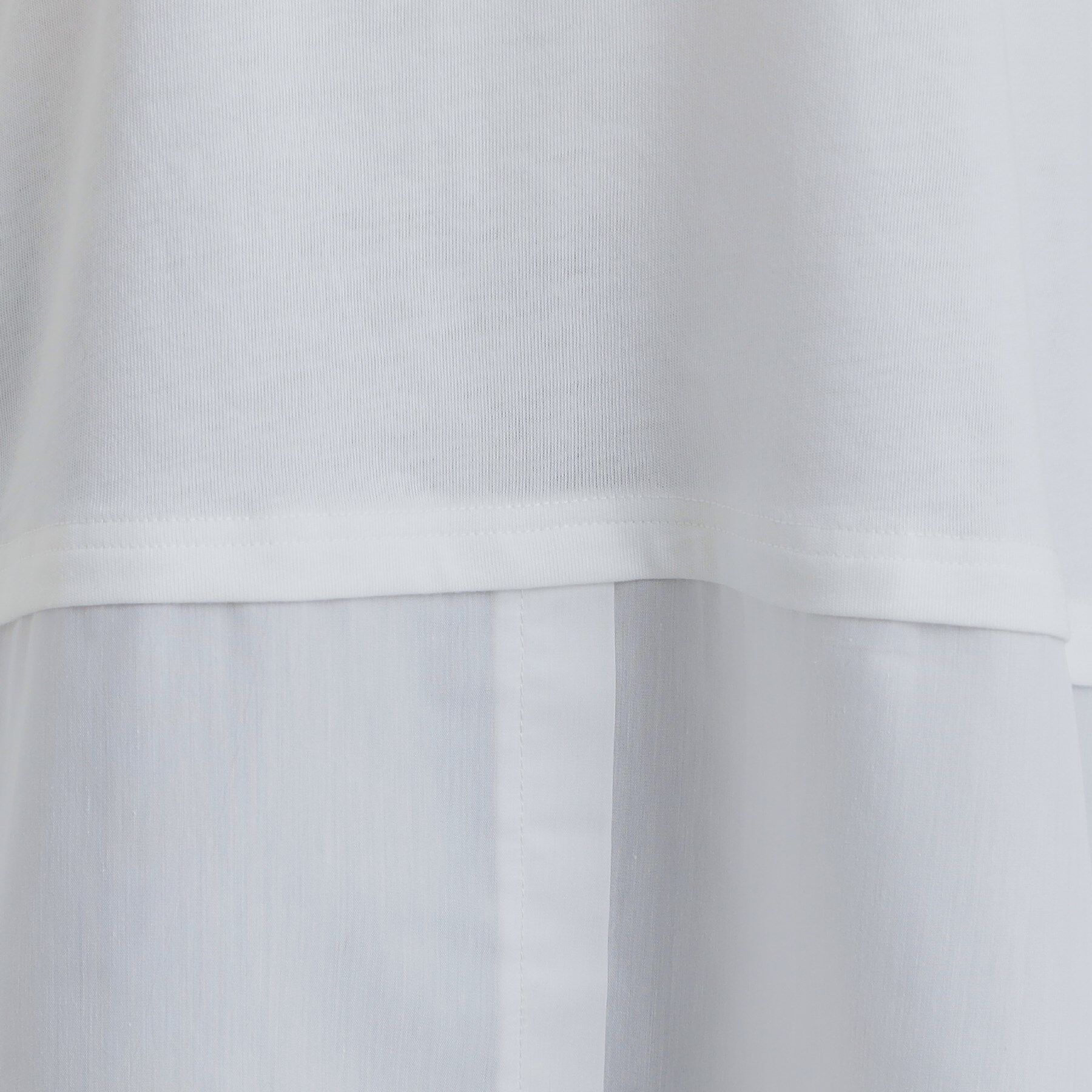 SHOO･LA･RUE「【2点セット/S-LL】時短で決まる もちもちハイネックニット+裾シャツインナー」|ニット・セーター|