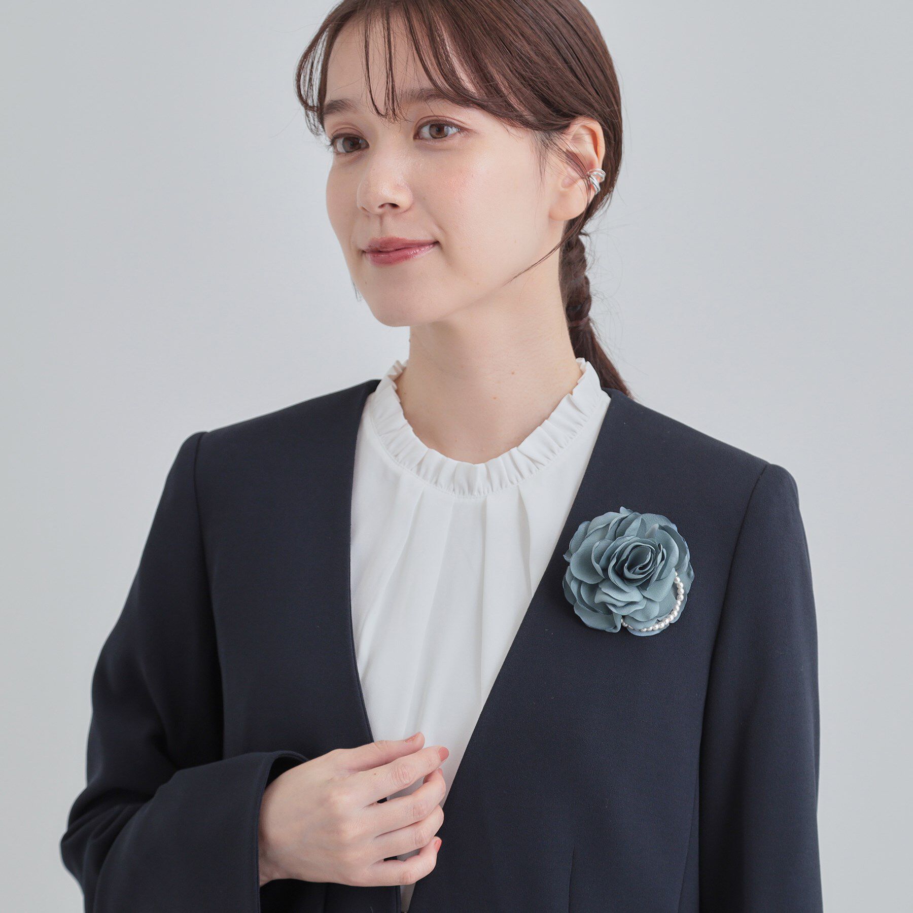 SHOO･LA･RUE「【セレモニー】サテンコサージュ」|ブローチ・コサージュ|