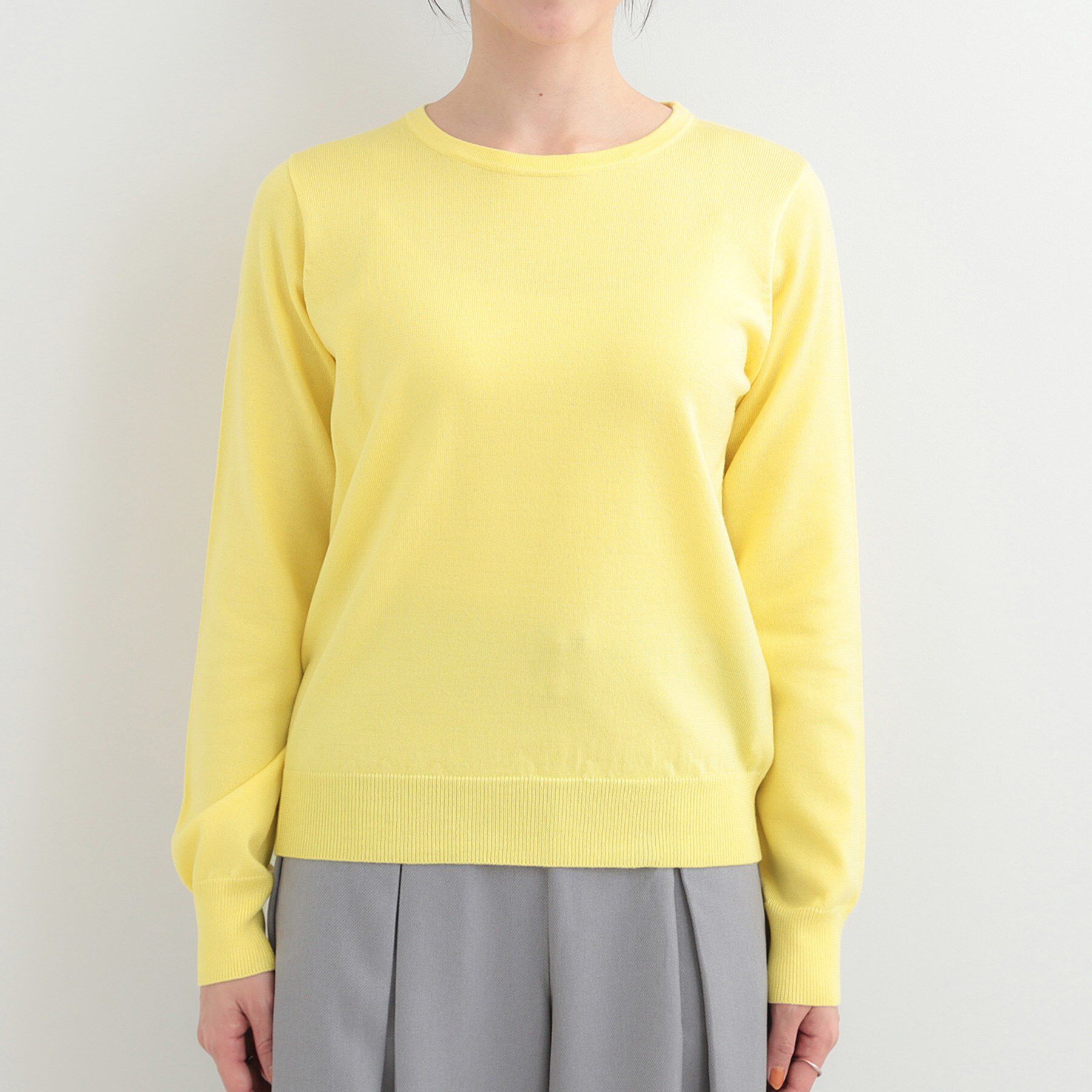 SHOO･LA･RUE「【洗濯機可/S-LL/アンサンブル可】結局、シンプル クルーネックニット」|ニット・セーター|