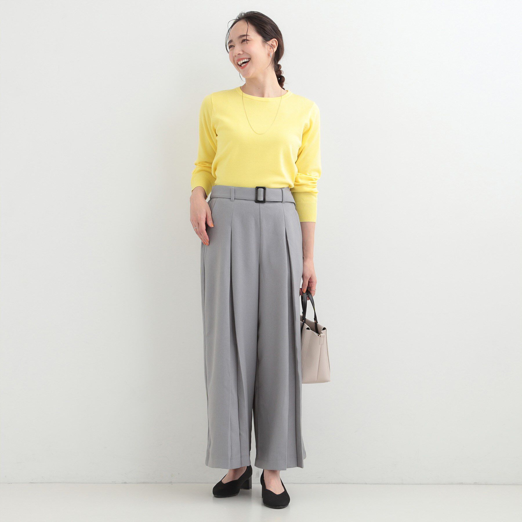 SHOO･LA･RUE「【洗濯機可/S-LL/アンサンブル可】結局、シンプル クルーネックニット」|ニット・セーター|