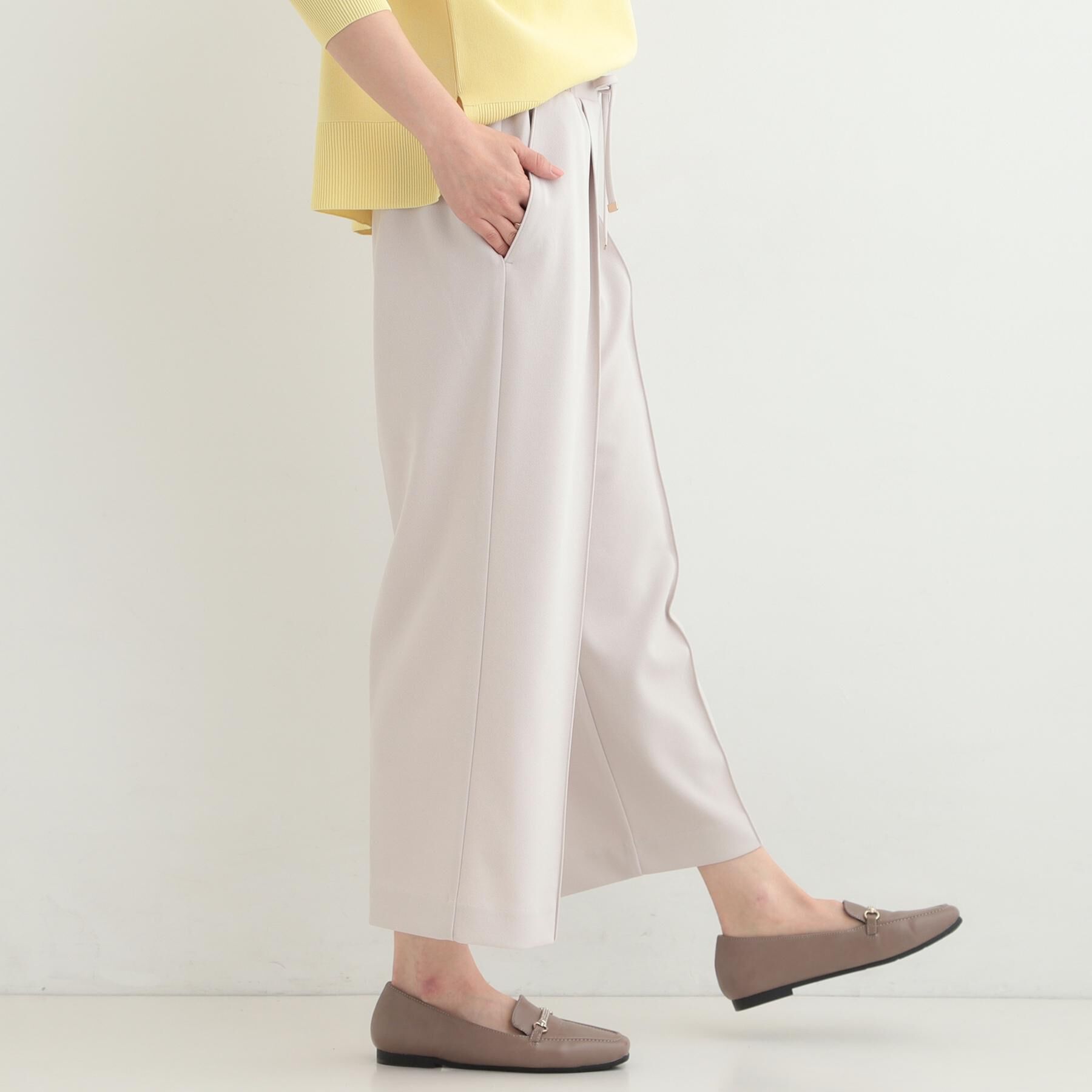 SHOO･LA･RUE「【高レビュー/S-LL/着丈選べる/洗濯後しわになりにくい】スマートに見えるイージーワイドパンツ」|その他|