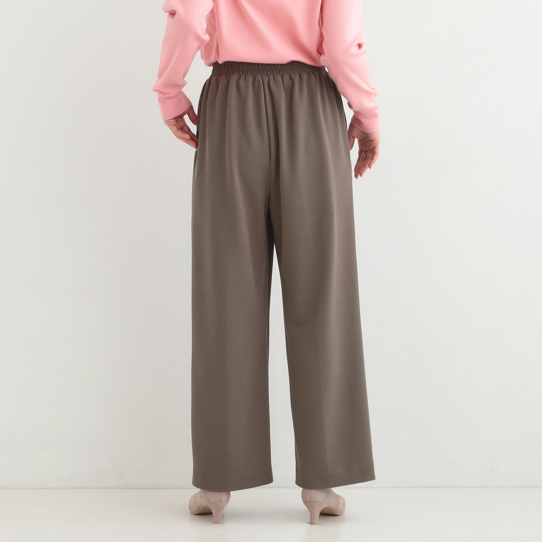 SHOO･LA･RUE「【高レビュー/S-LL/着丈選べる/洗濯後しわになりにくい】スマートに見えるイージーワイドパンツ」|その他|