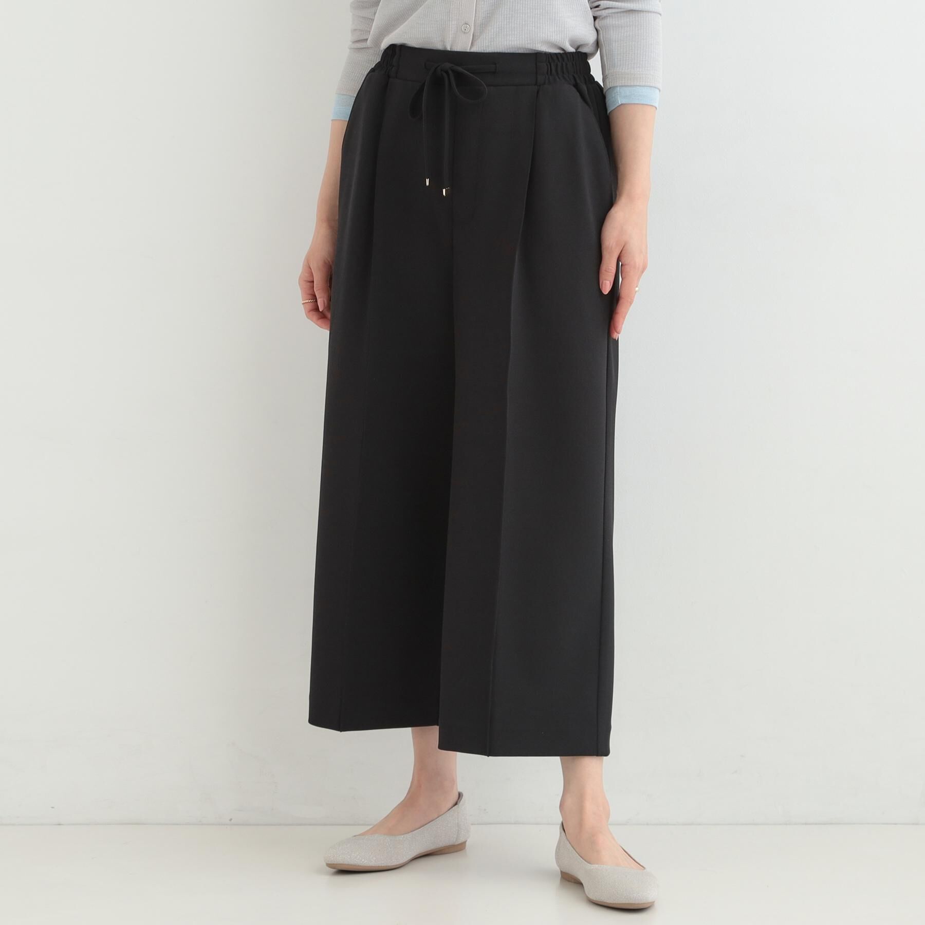 SHOO･LA･RUE「【高レビュー/S-LL/着丈選べる/洗濯後しわになりにくい】スマートに見えるイージーワイドパンツ」|その他|