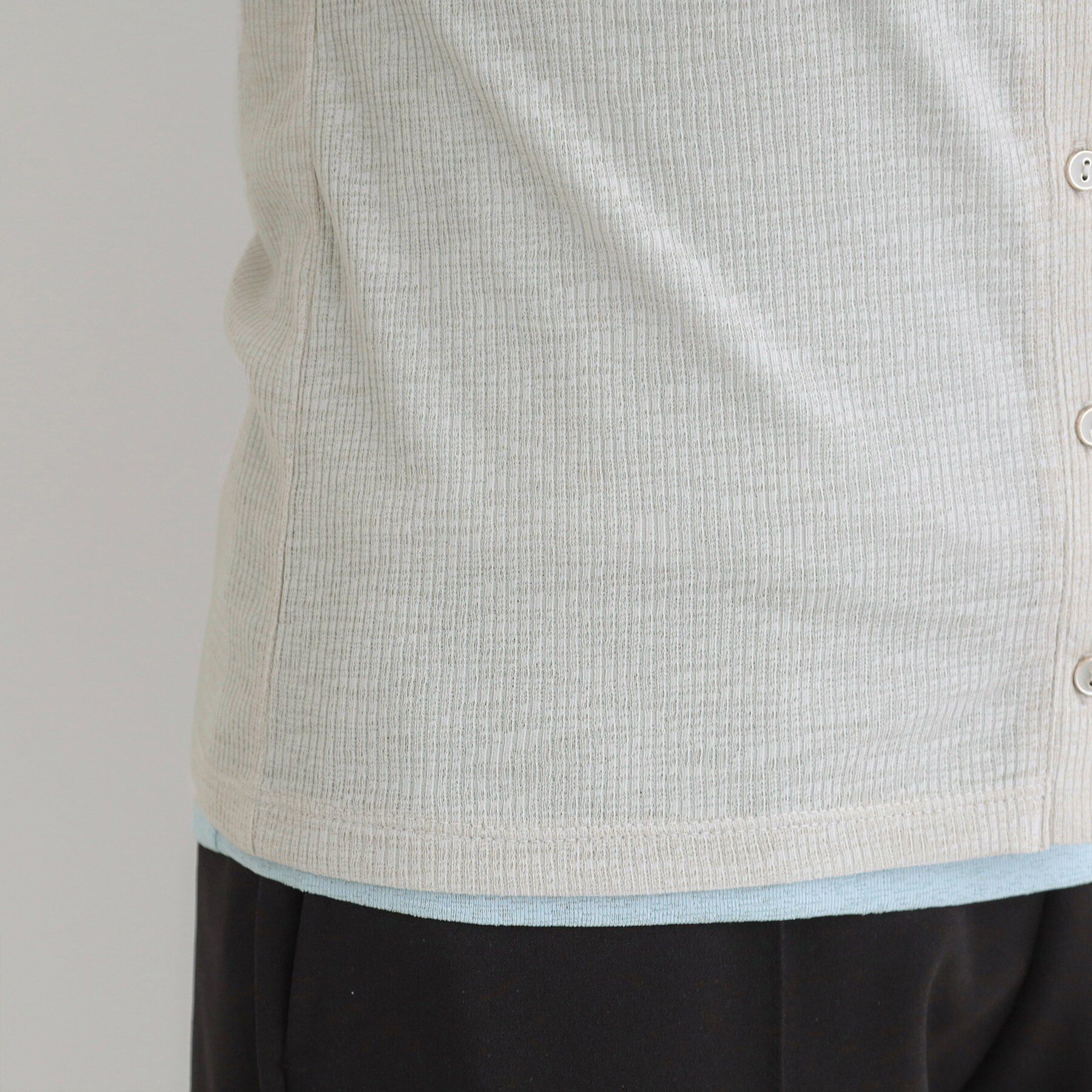 SHOO･LA･RUE「【2点セット/洗濯機可/S-LL】こなれ感あるレイヤードスタイルが即完成 シアーカーディガン+ロンT」|その他|