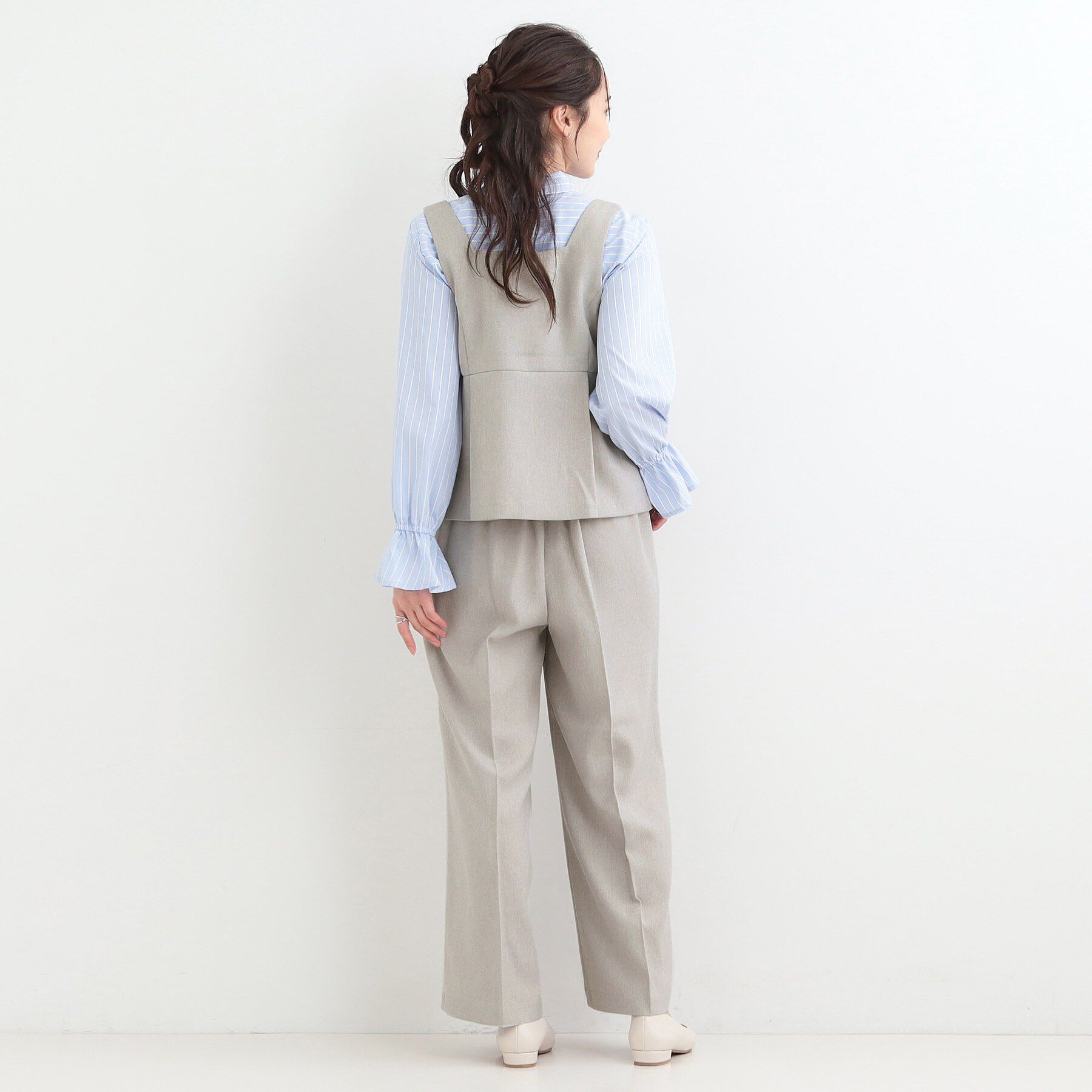 SHOO･LA･RUE「【2点セット/S-LL】着回し力も抜群　着るだけで決まる大人上品セットアップ」|スーツ|