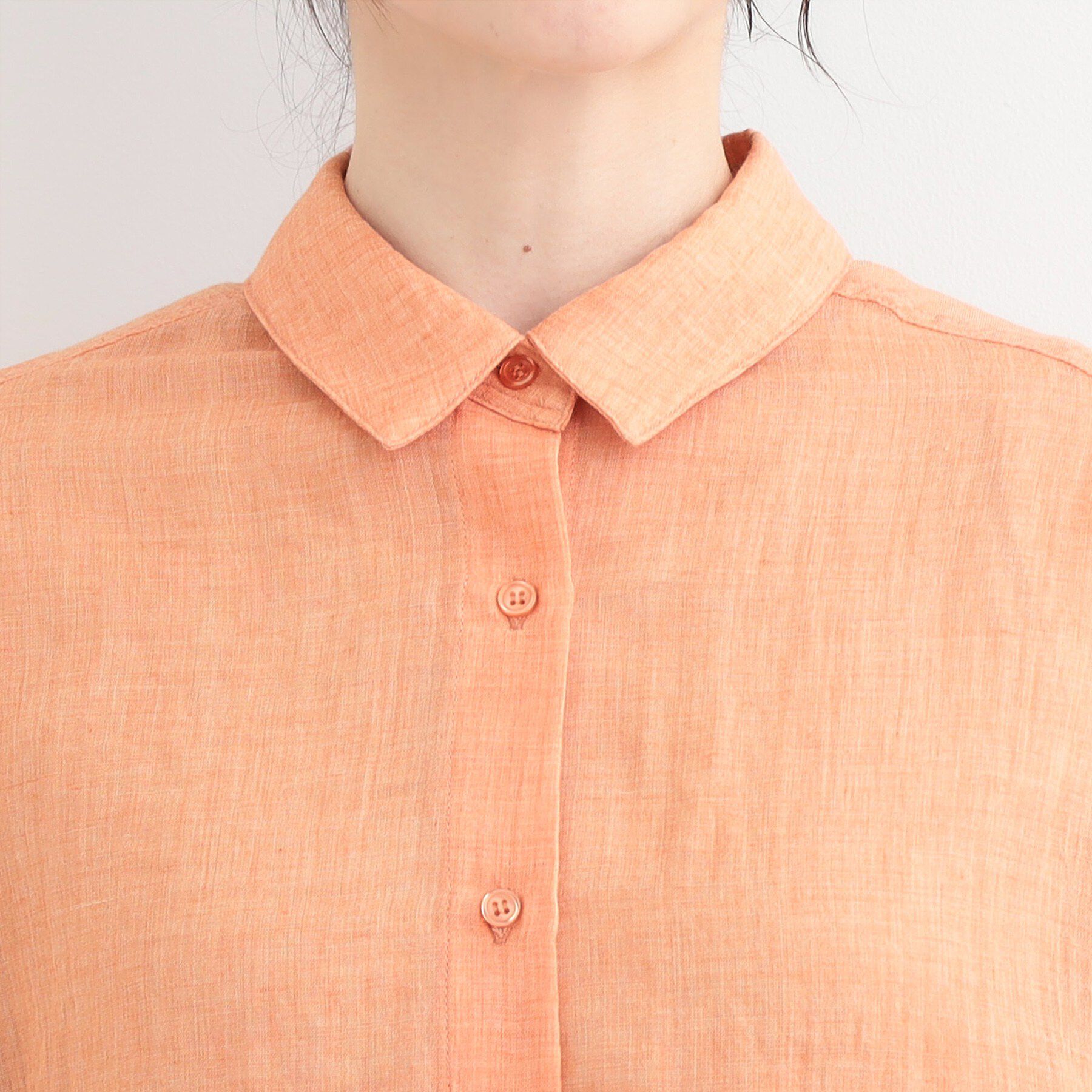 SHOO･LA･RUE「【体型カバー】前後差デザインで即こなれ見え ゆるシルエットシャツ」|シャツ・ブラウス|