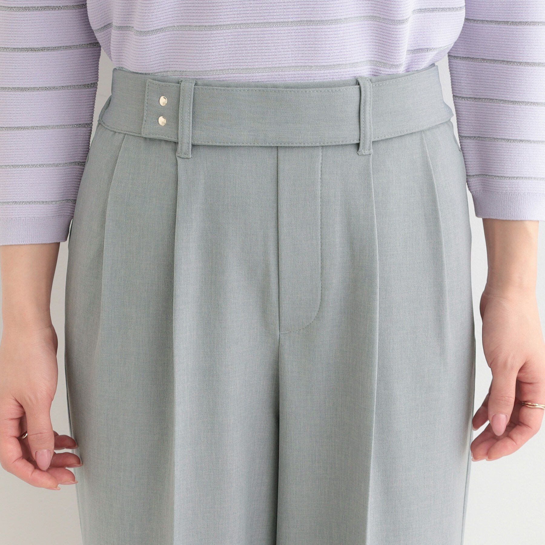 SHOO･LA･RUE「【着丈選べる/S-LL/洗濯機可】楽ちん&times;きれいみえ　ストレッチワイドパンツ」|その他|