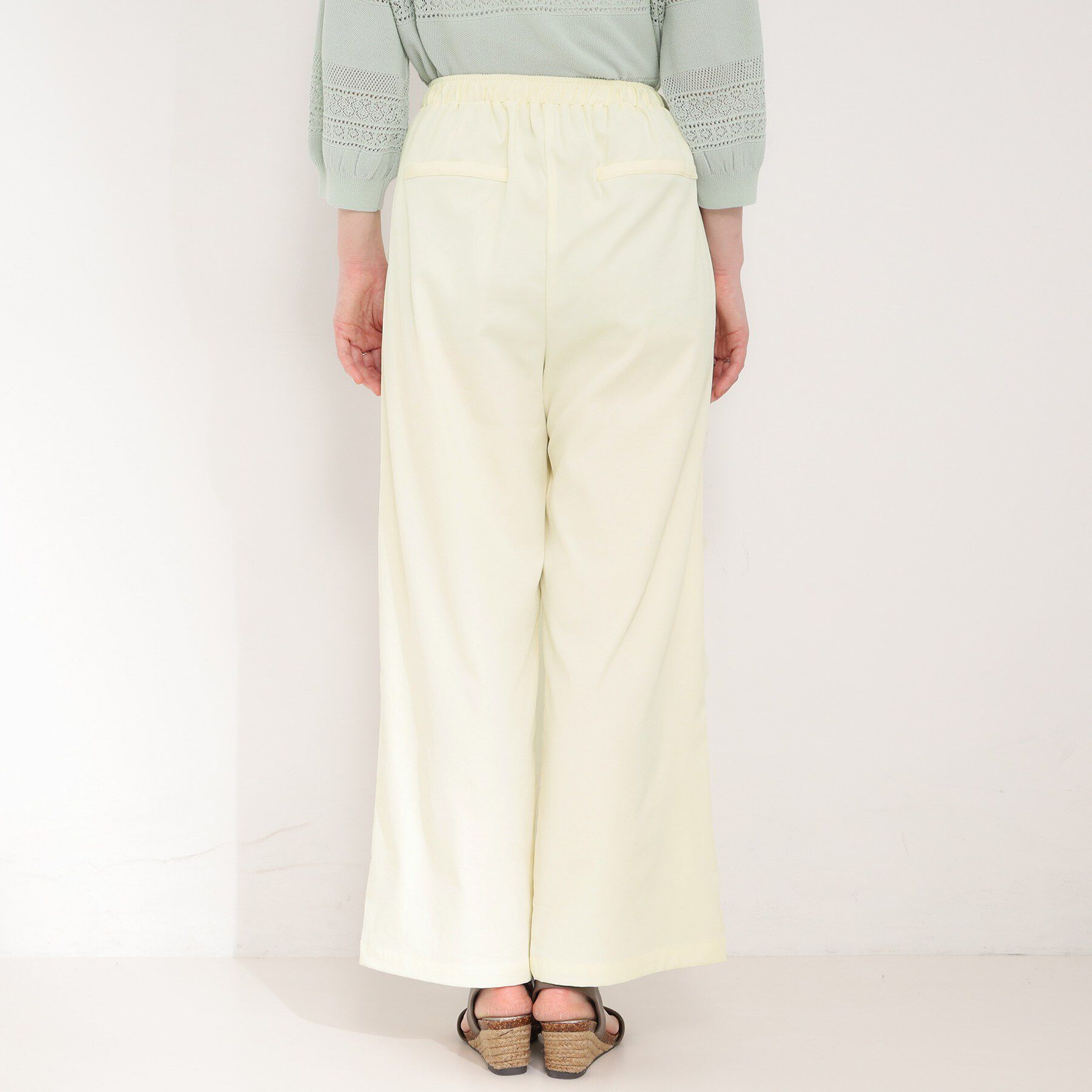 SHOO･LA･RUE「【洗濯機可/S-LL】ツータックでウエスト回りをすっきり見せるワイドパンツ」|その他|