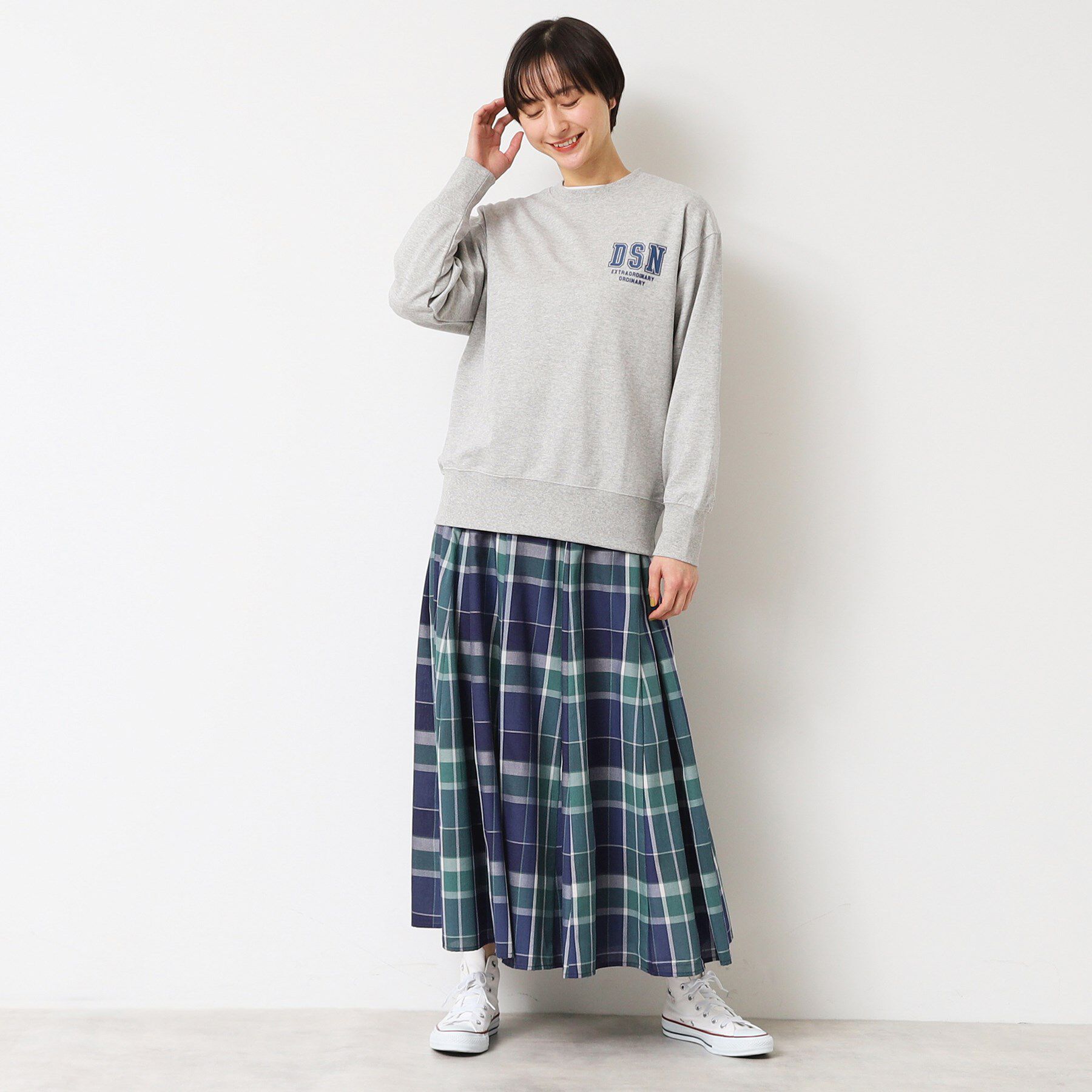 Dessin「【ウエストゴム・洗える】映えチェック柄スカート（XS～L）」|スカート|