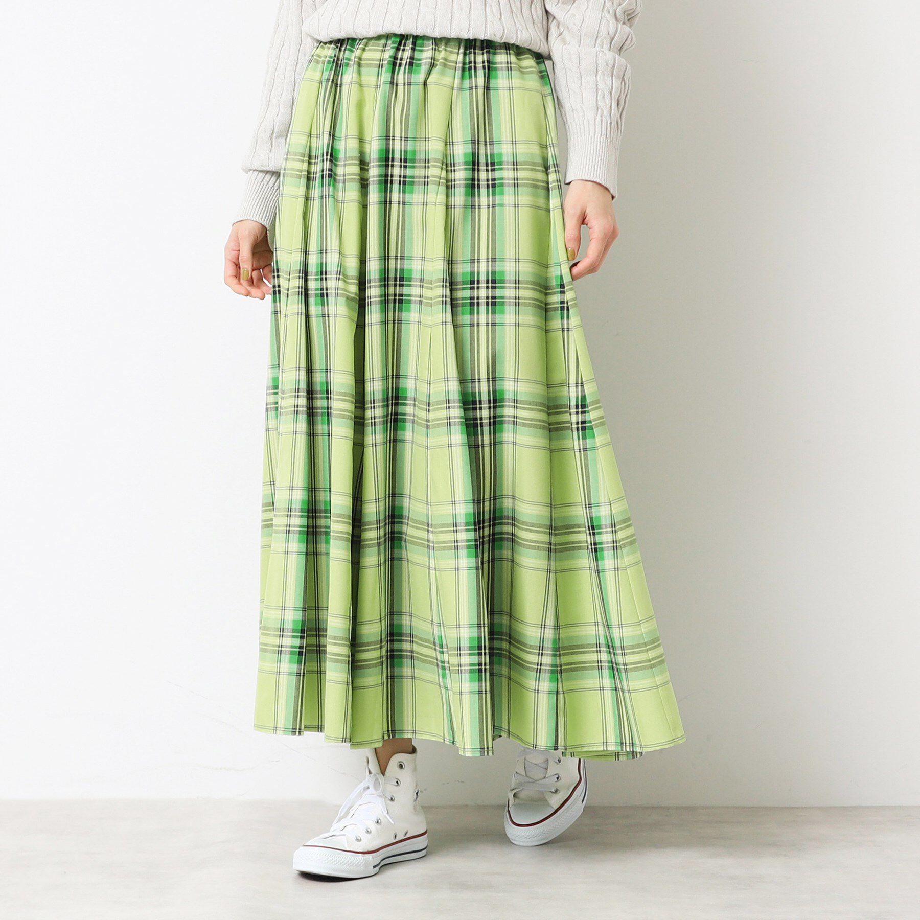 Dessin「【ウエストゴム・洗える】映えチェック柄スカート（XS～L）」|スカート|