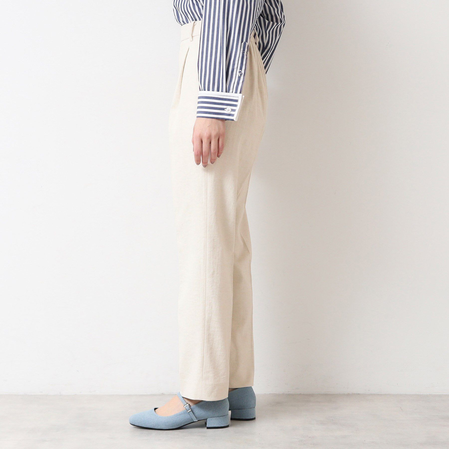 Dessin「【多機能・後ろゴム】リネンブレンドテーパードパンツ」|その他|