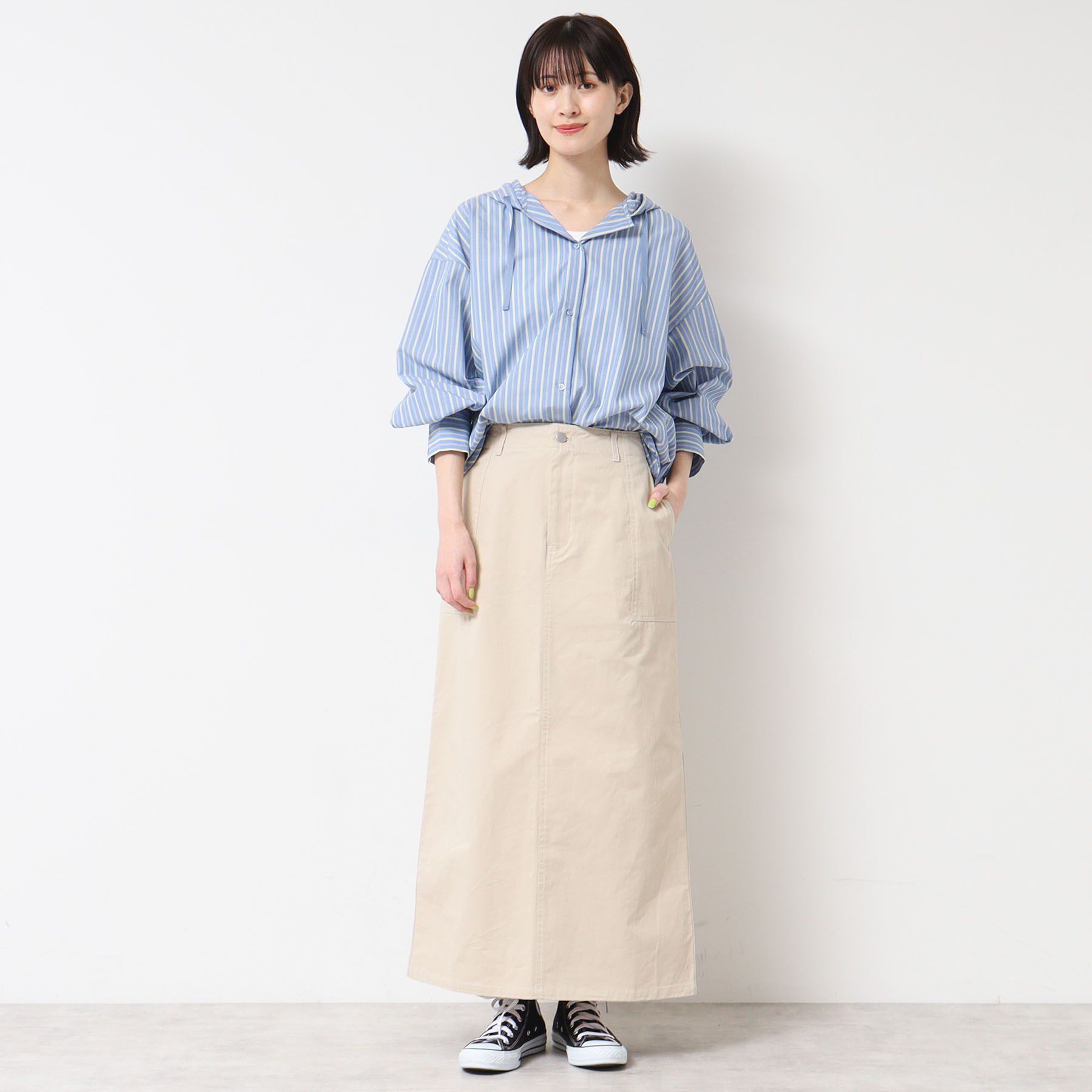 Dessin「【洗える・4サイズ展開】フーデットブラウス（XS～L）」|シャツ・ブラウス|