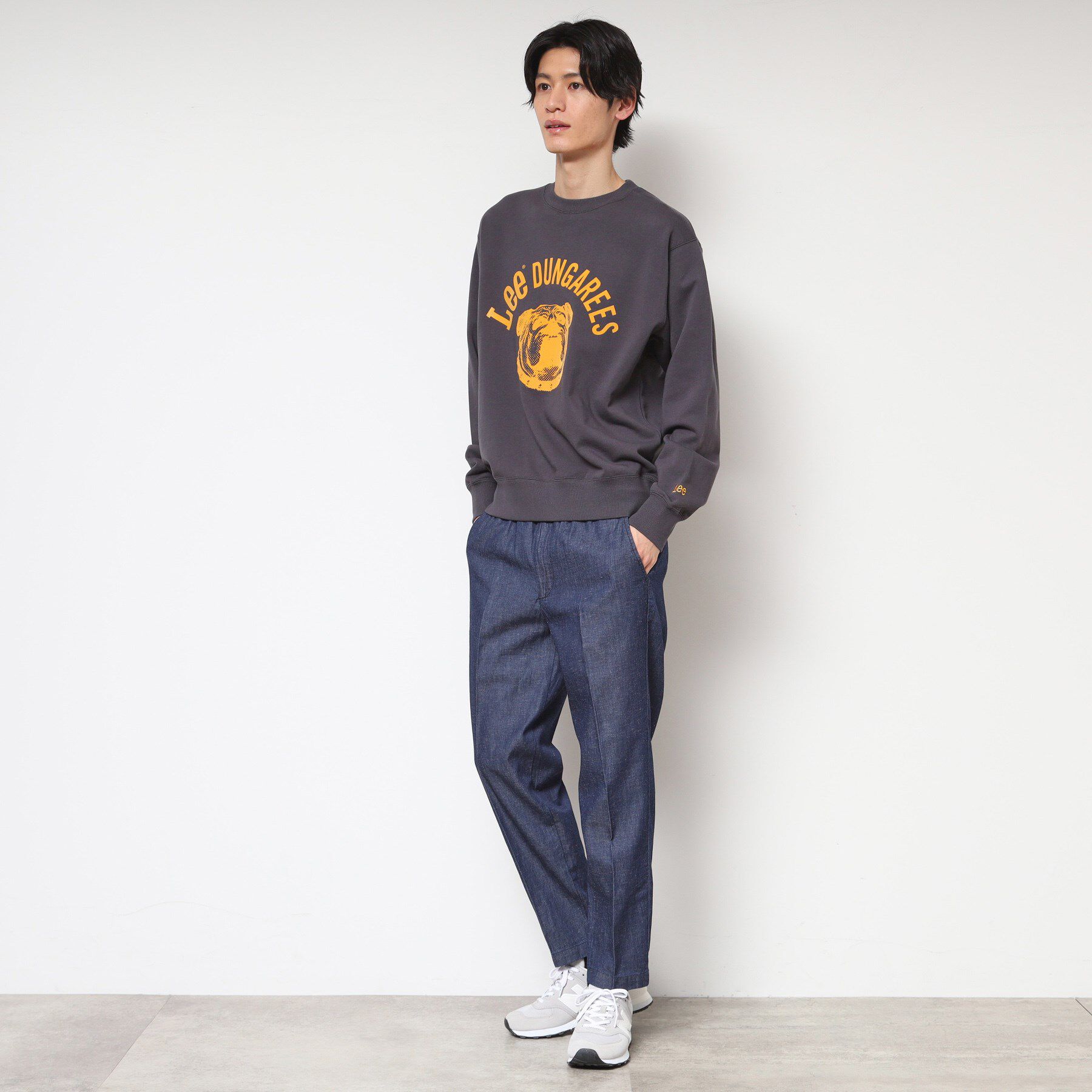 Dessin「【ウエストゴム・洗える】綿麻デニムリラックスパンツ」|その他|