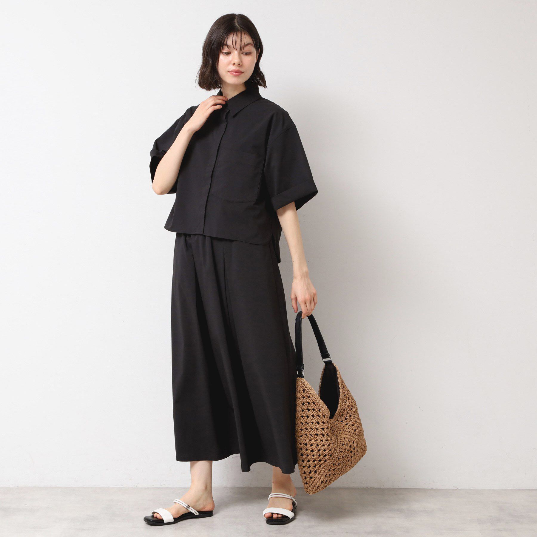 Dessin「【撥水・セットアップ可能・ウエストゴム】フレアースカート」|スカート|