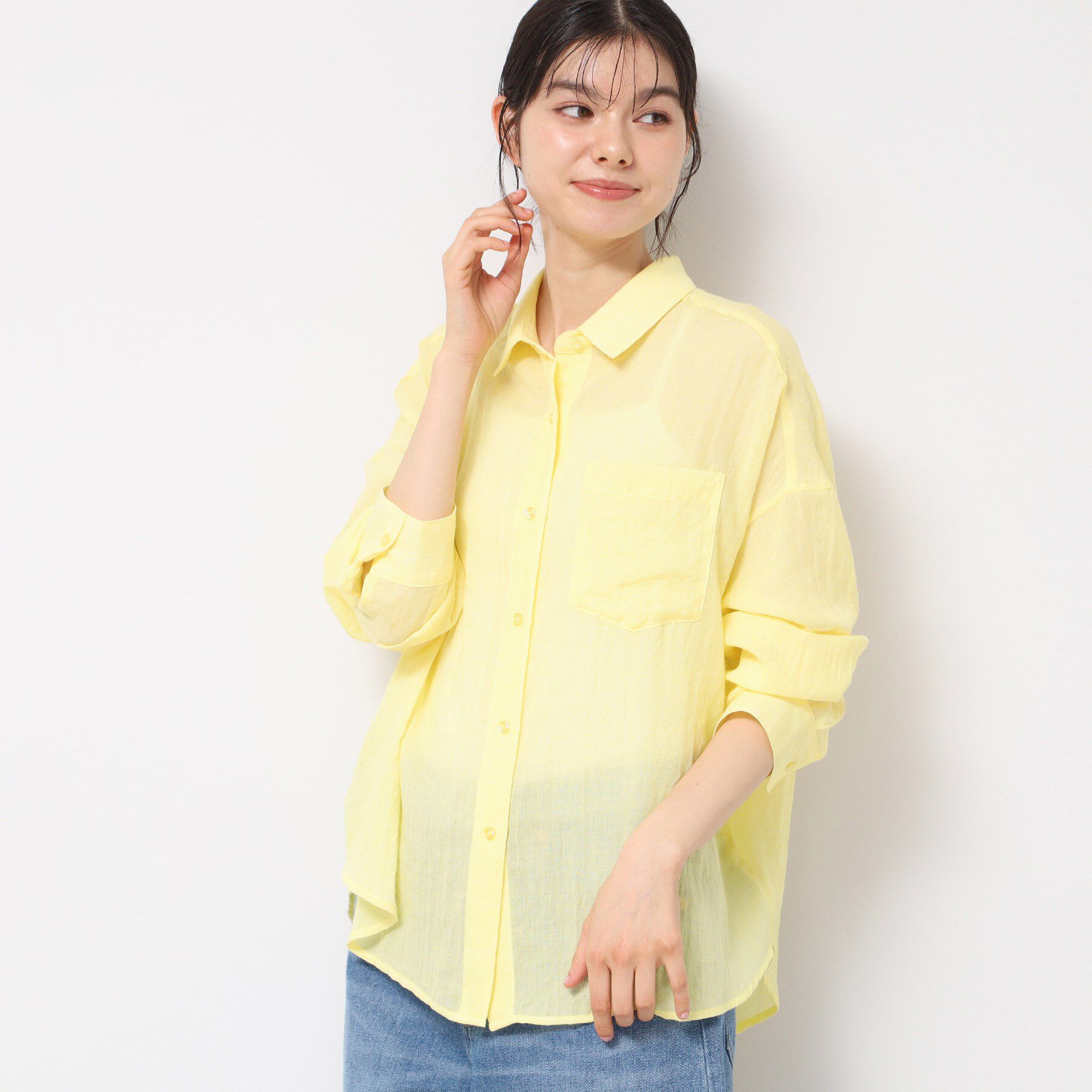 Dessin「【洗える】シアーシャンブレーシャツ」|シャツ・ブラウス|