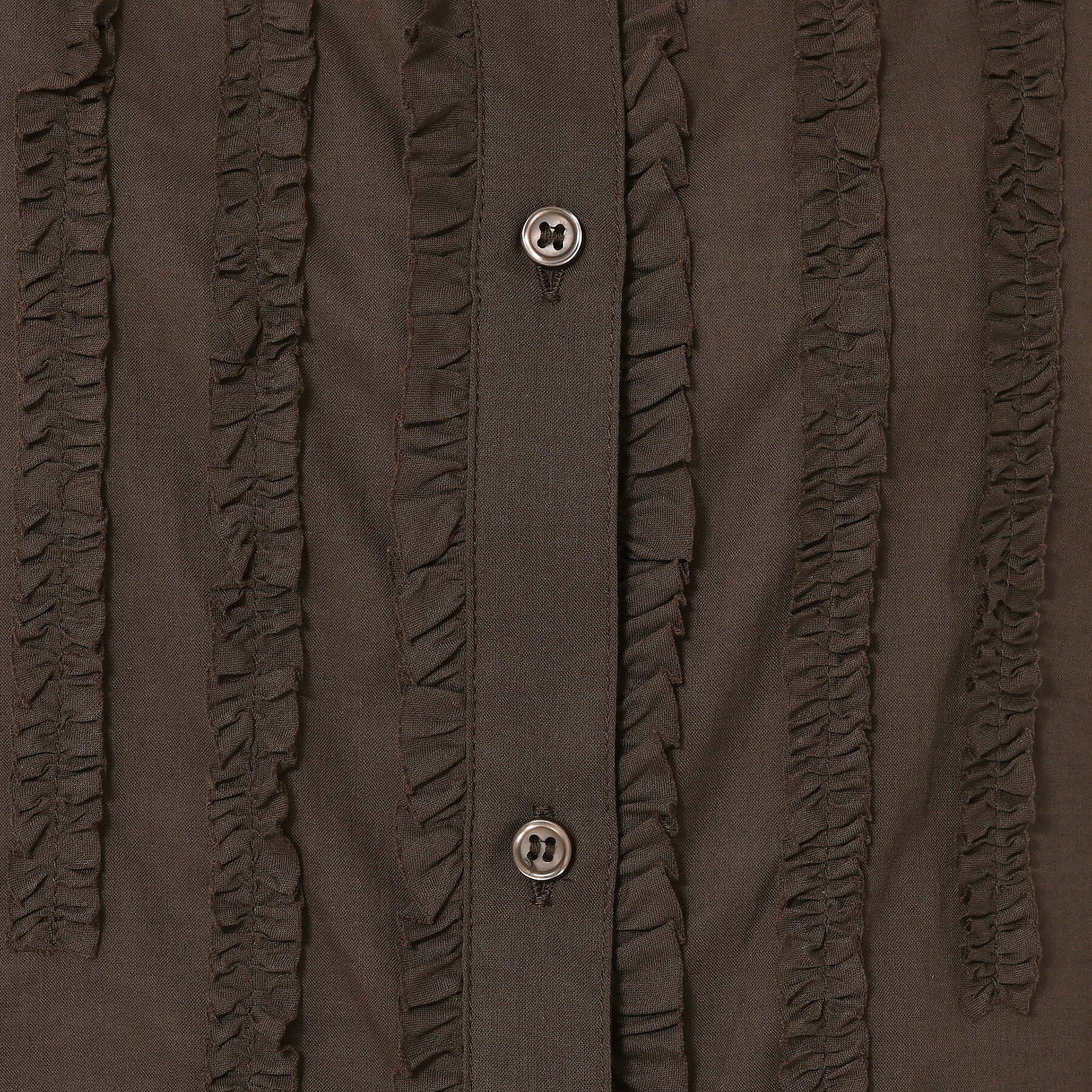 Dessin「【洗える】スタンドカラーフリルブラウス」|シャツ・ブラウス|