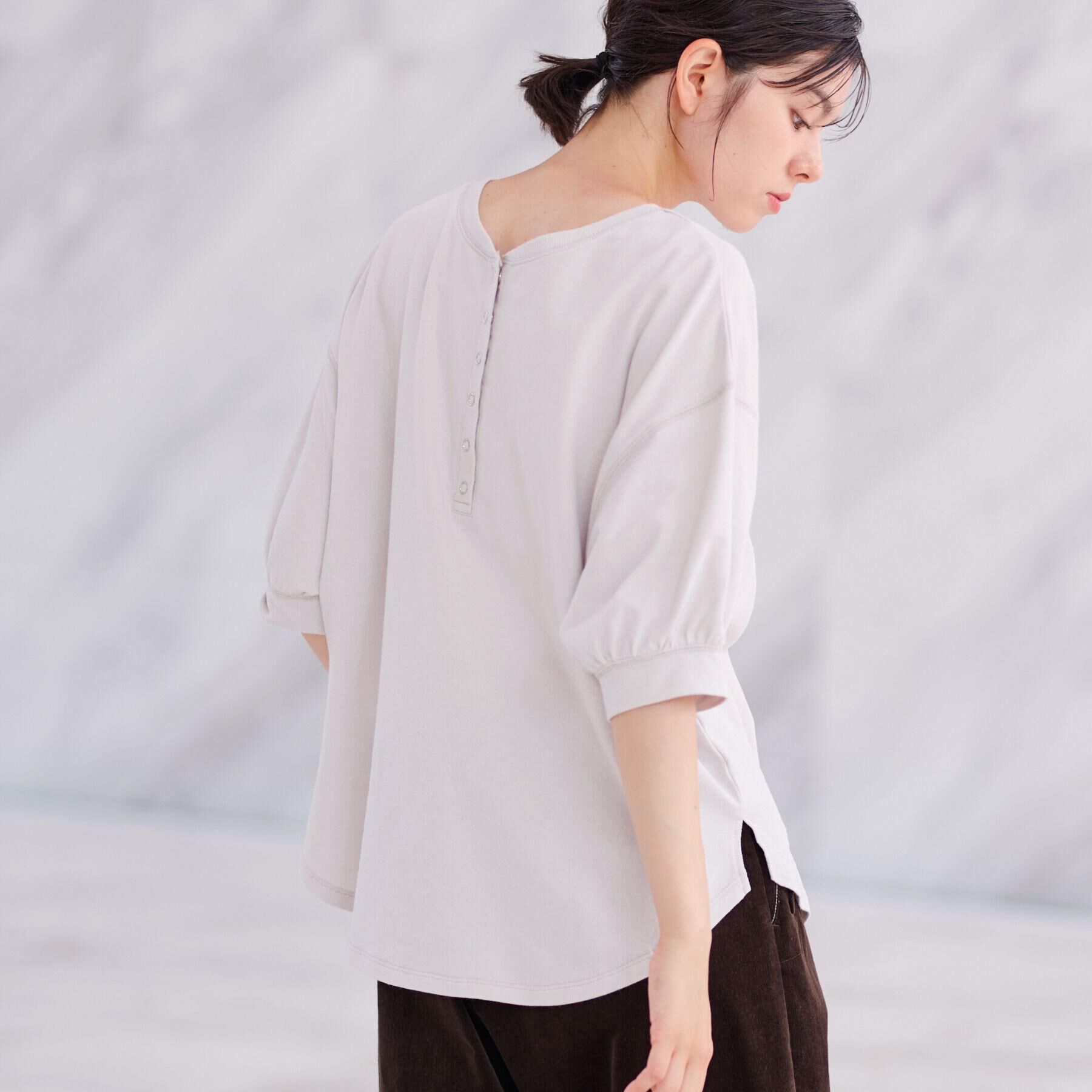 Dessin「【360度可愛い/前後2WAY/洗える】ライトコットンヘンリーカットソー」|Tシャツ・カットソー|