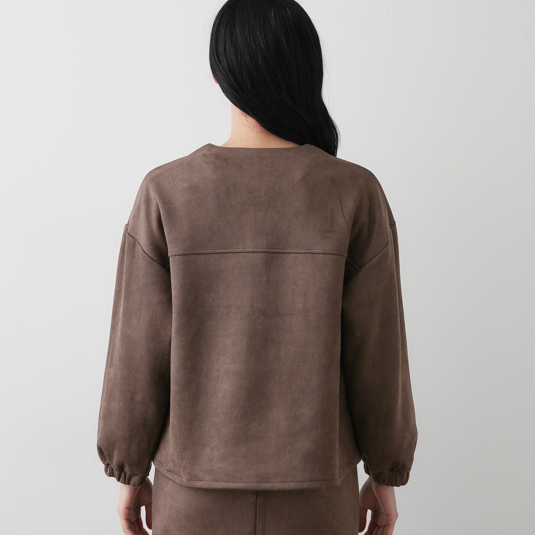 Dessin「【セットアップ可・洗える】マシュマロスウェードジップブルゾン」|ブルゾン・スタジャン|