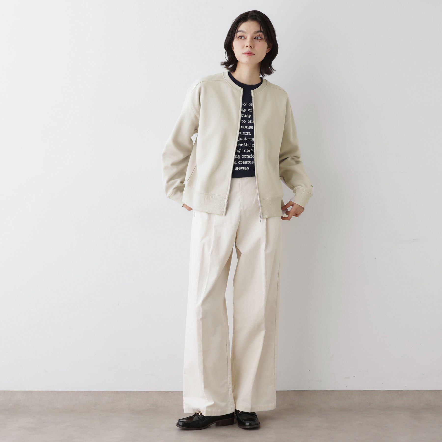 Dessin「【洗える】フロントジップカーディガン」|カーディガン|