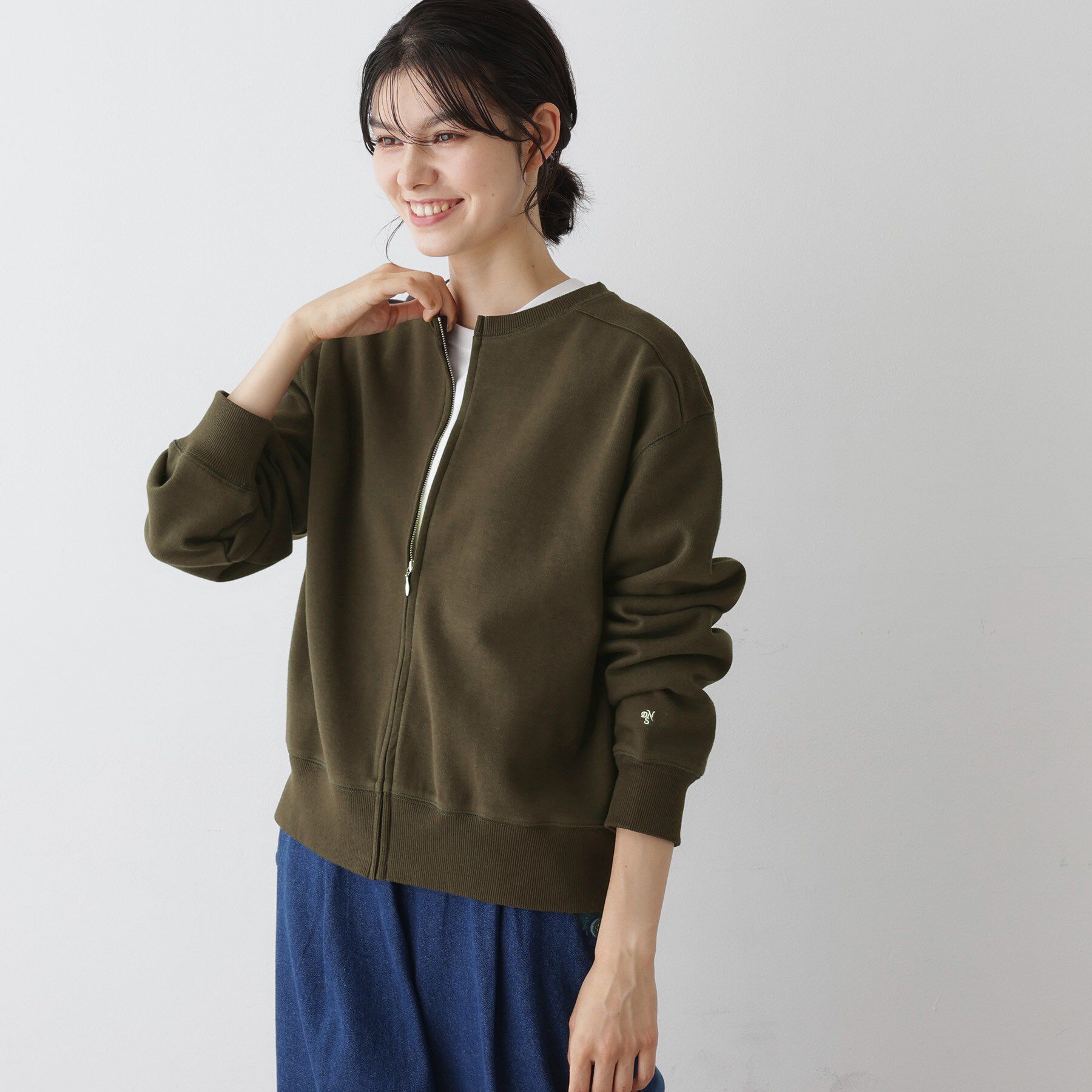 Dessin「【洗える】フロントジップカーディガン」|カーディガン|