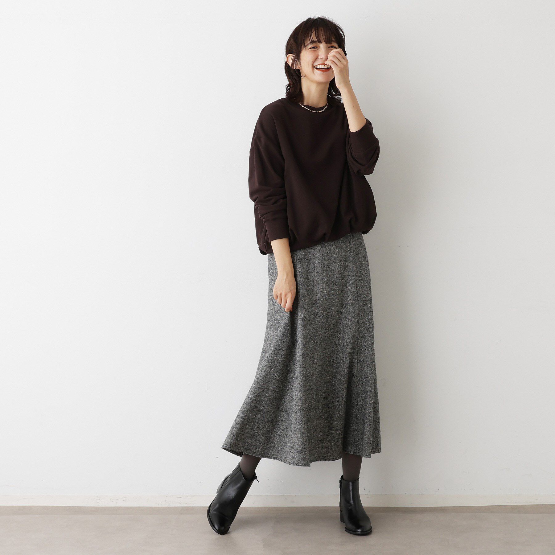 Dessin「【洗える】バルーンシルエットミニ裏毛プルオーバー」|Tシャツ・カットソー|