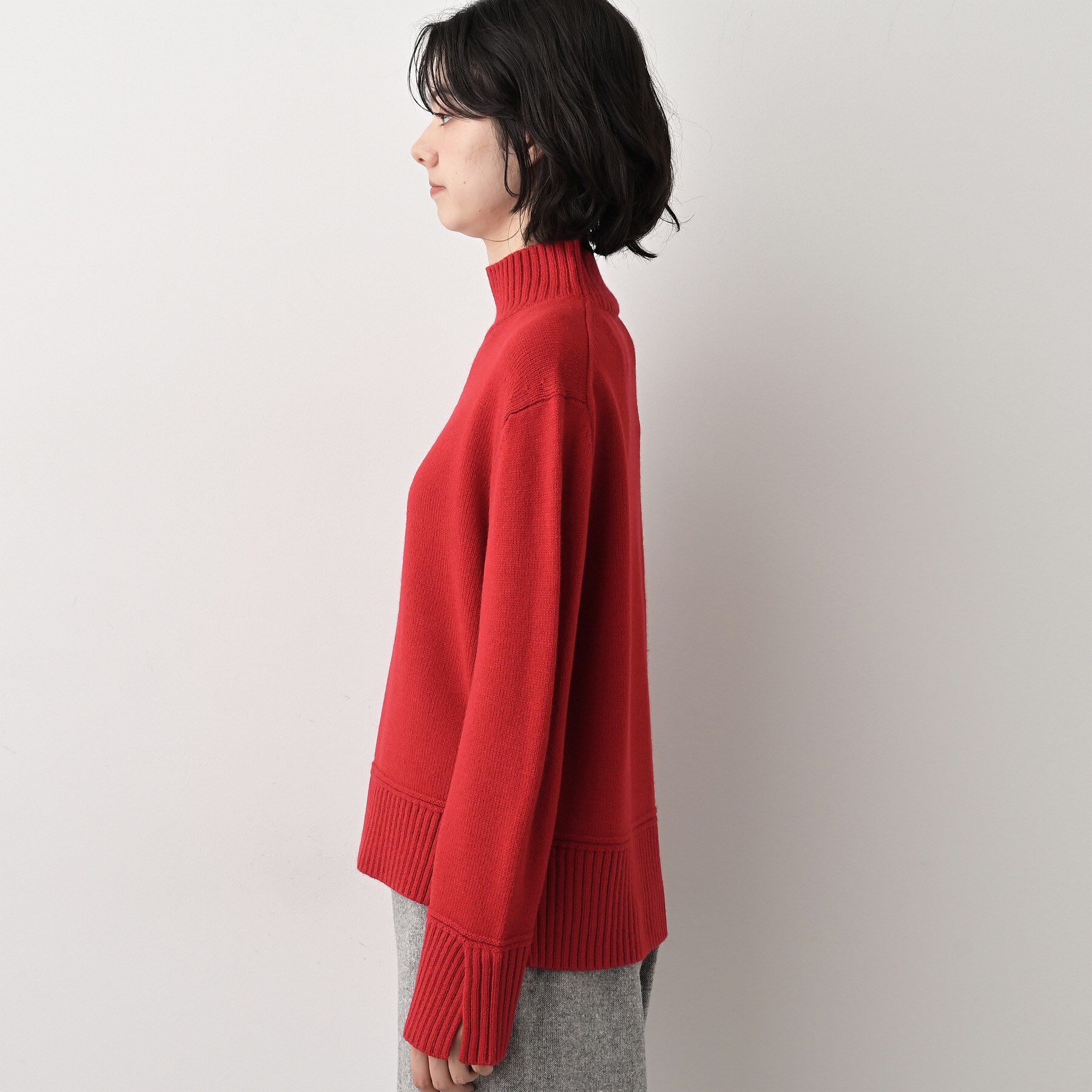 Dessin「【洗える】センタータックラインハイネックニット」|ニット・セーター|