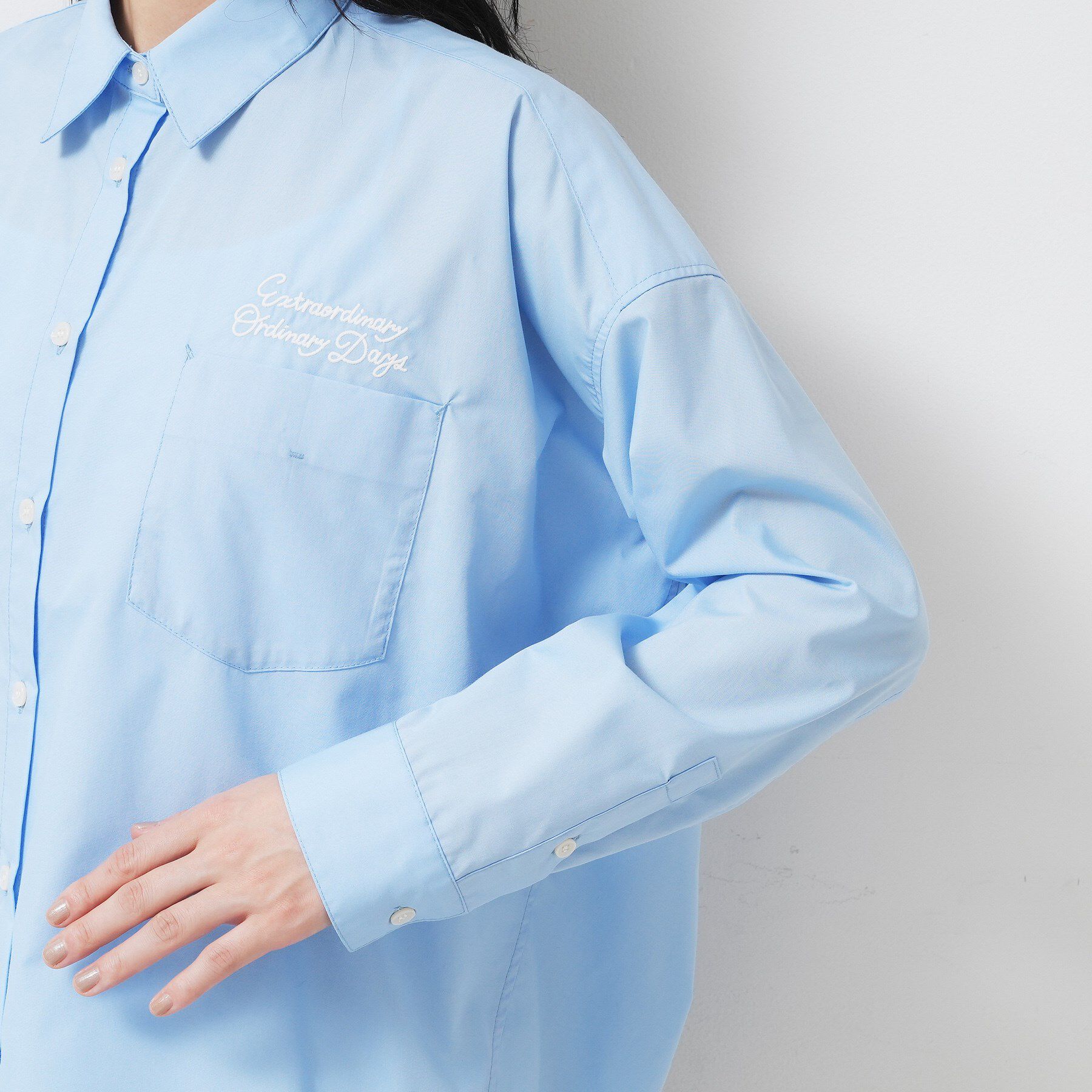 Dessin「【洗える】刺繍ロゴ入りオーバーシャツ」|シャツ・ブラウス|