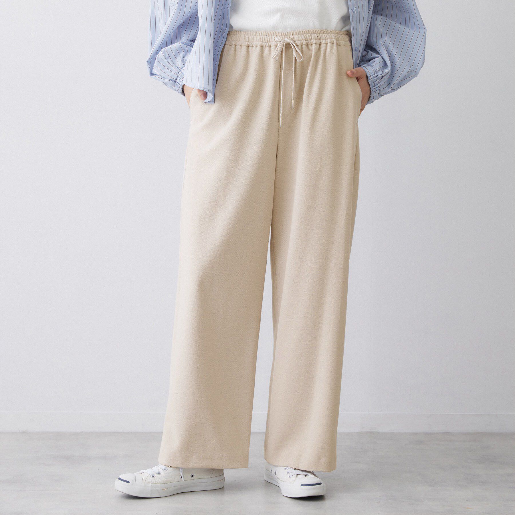 Dessin「【洗える】ストレッチツイルワイドパンツ」|その他|