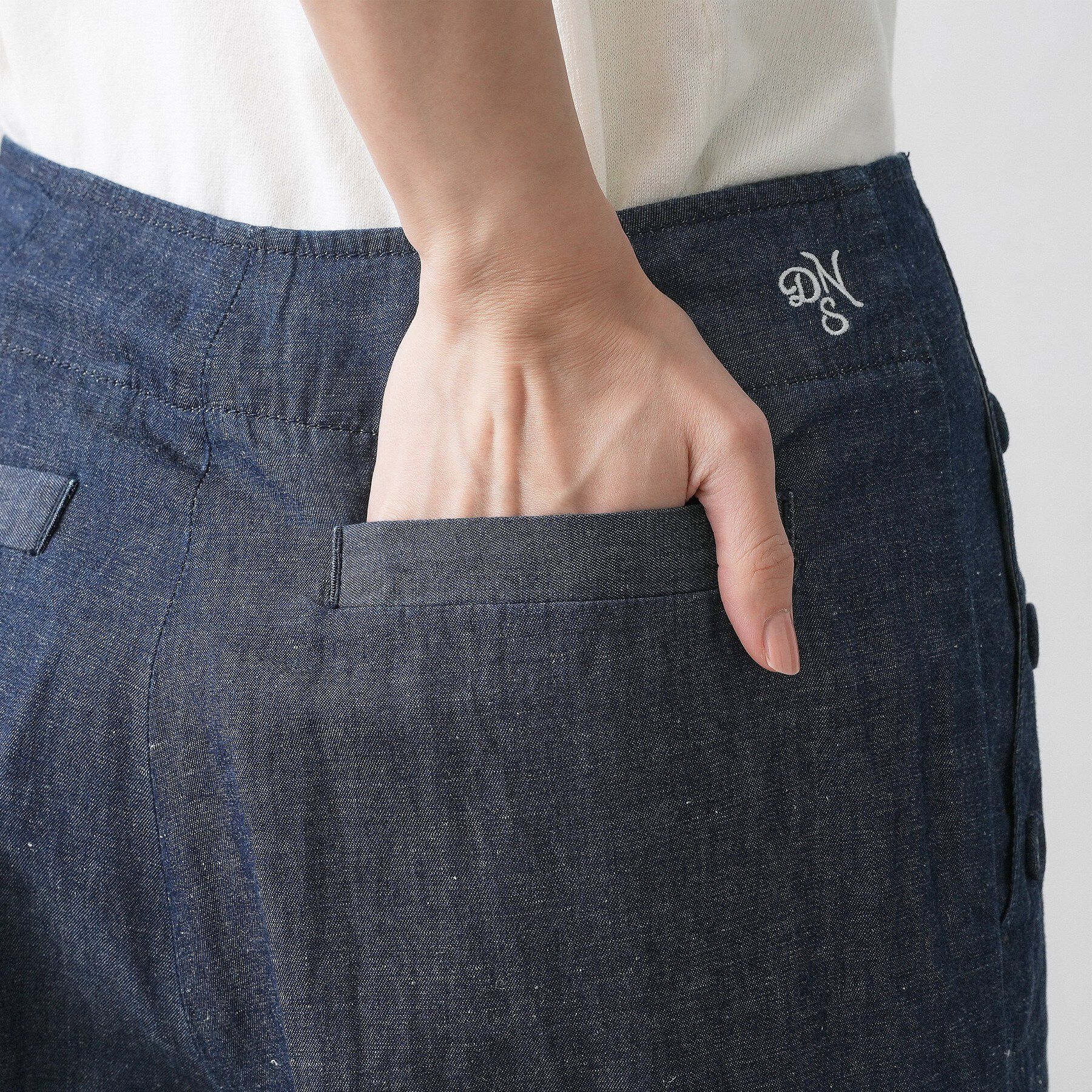 Dessin「【洗える】綿麻マリンワイドデニムパンツ」|その他|