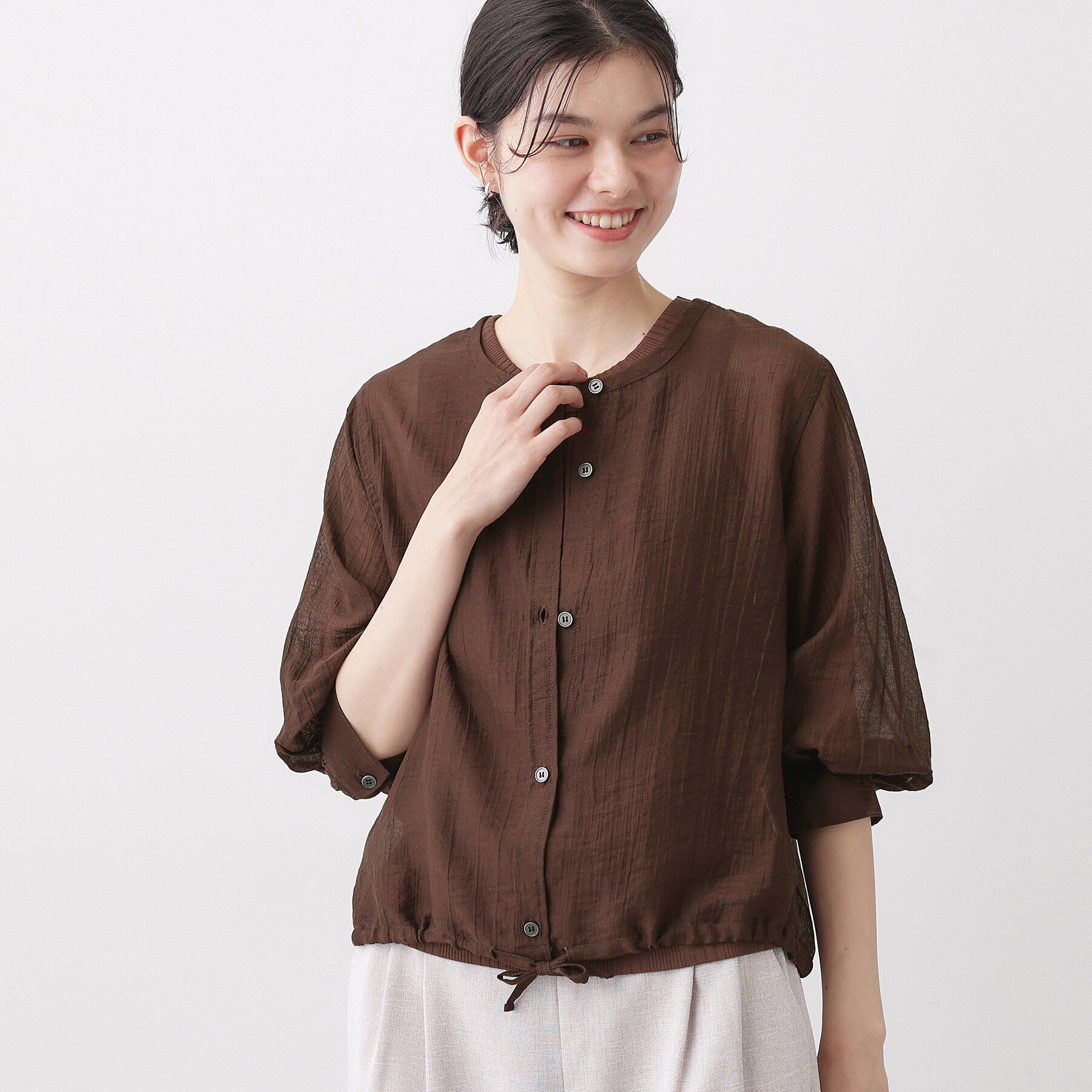 Dessin「【洗える】シアードロストブラウス」|シャツ・ブラウス|