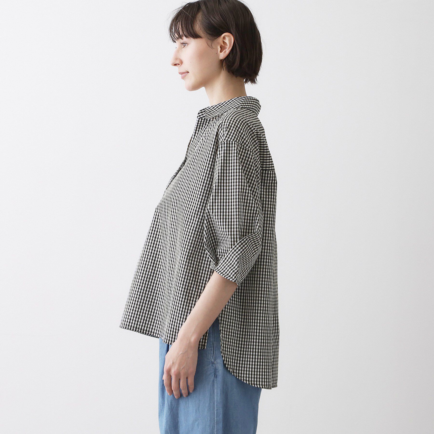 Dessin「【洗える】スキッパーシャツブラウス」|シャツ・ブラウス|
