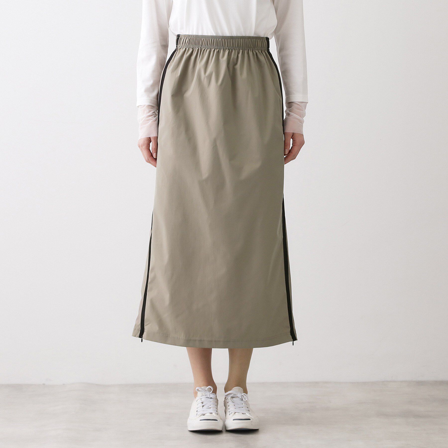 Dessin「【撥水/ウエストゴム】ストレッチIラインスカート」|スカート|