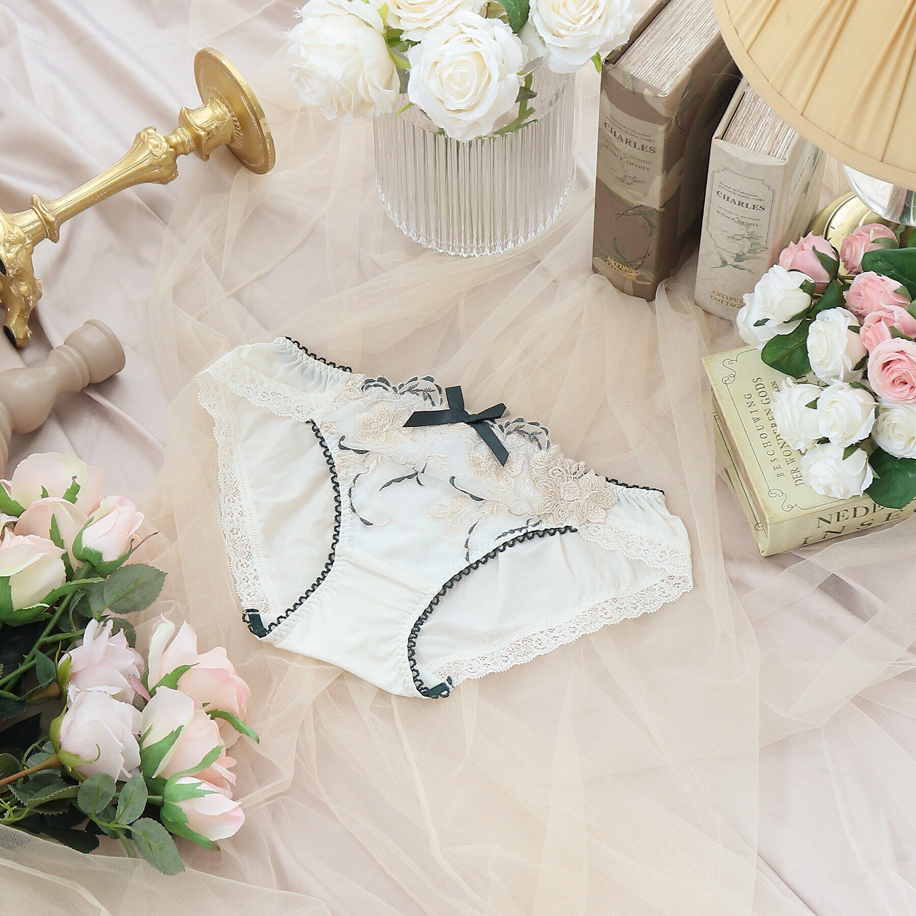 Risa Magli「マリカ ノーマルショーツ」|インナー|アイボリー(004)