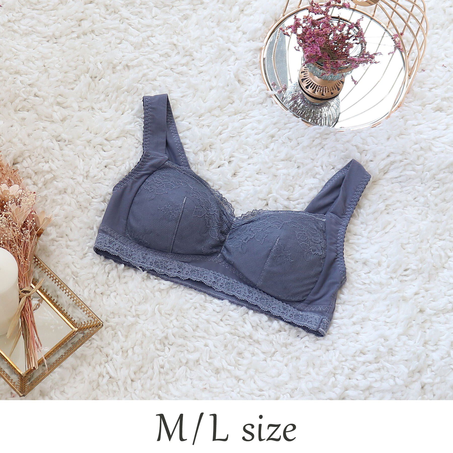 Risa Magli「◆エトワル おやすみブラ」|インナー|グレー(010)