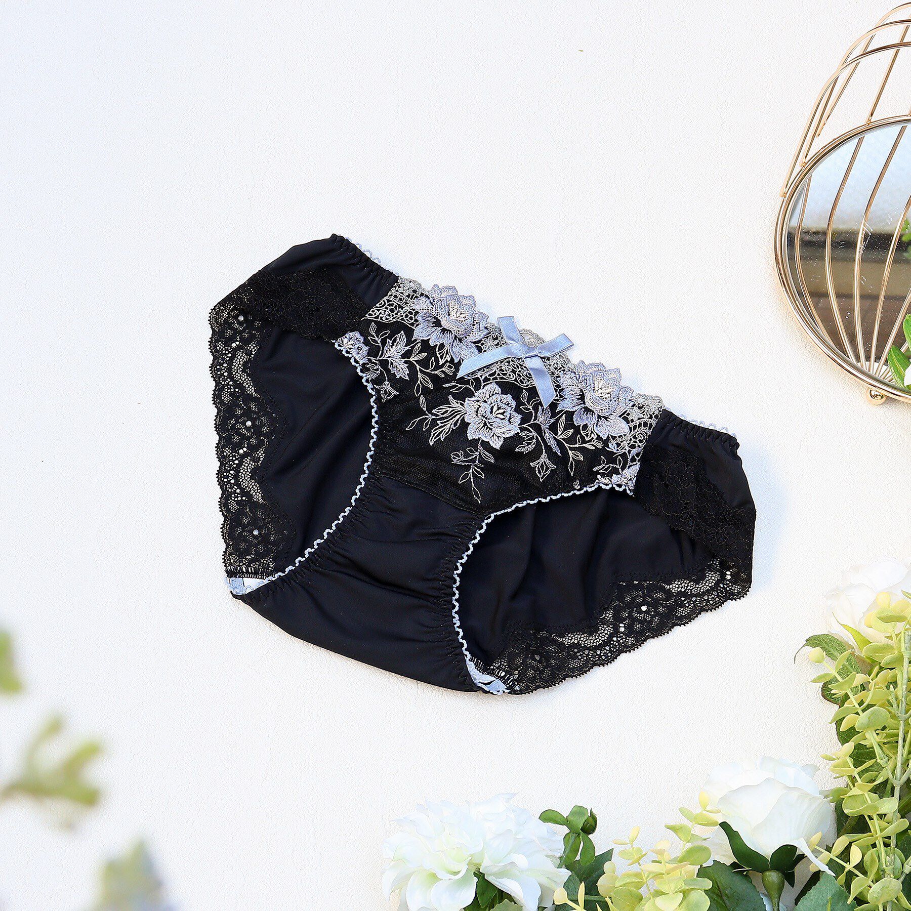 Risa Magli「ルアン サニタリーショーツ」|インナー|ブラック(019)