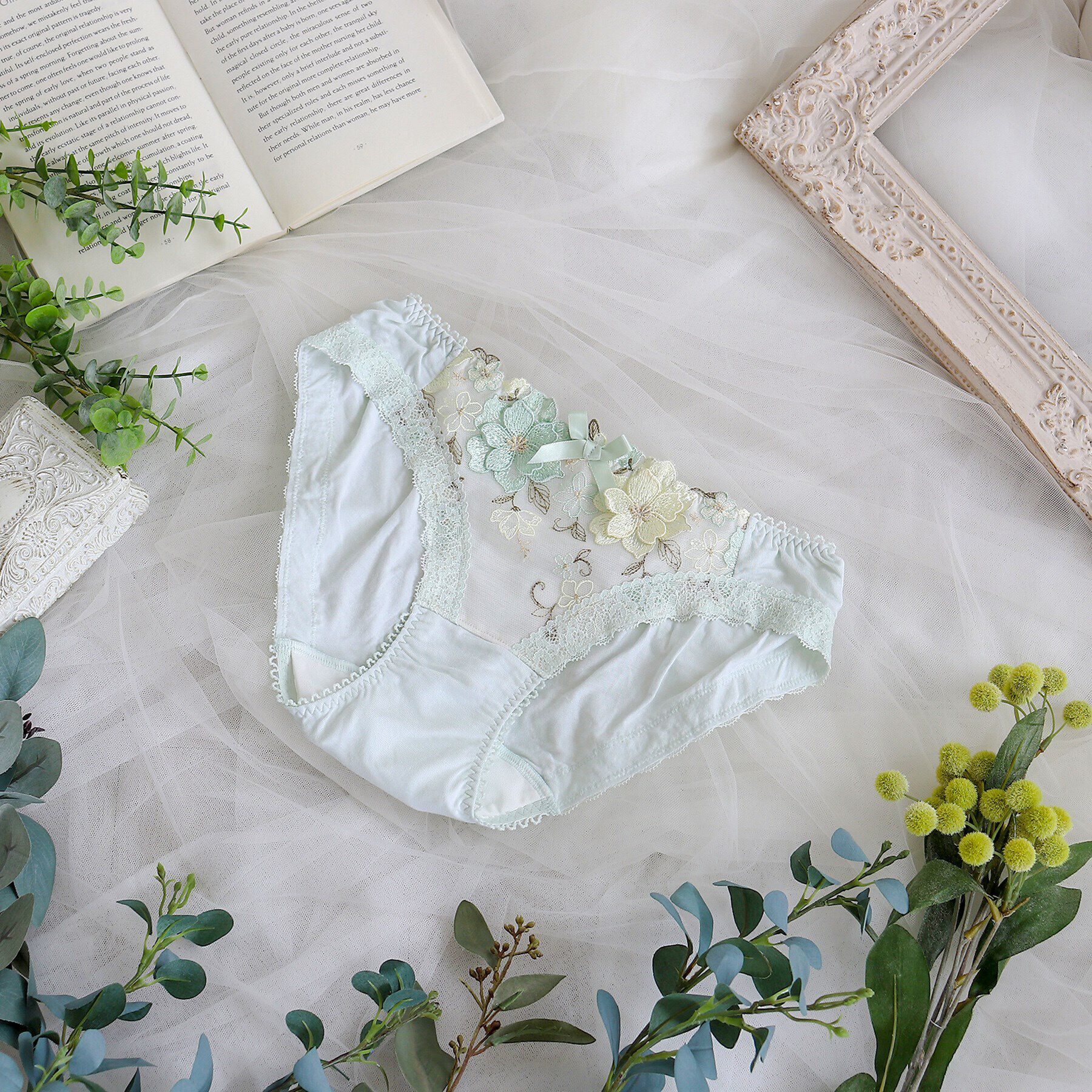 Risa Magli「アイヴィー サニタリーショーツ」|インナー|ミント(021)