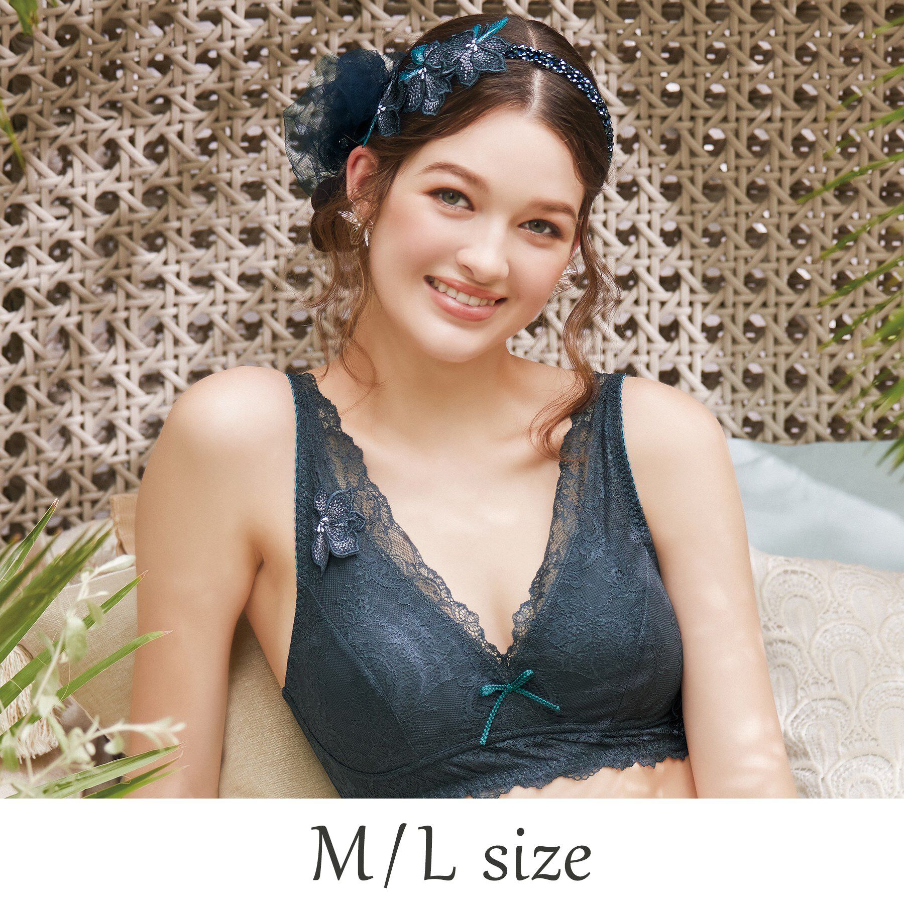 Risa Magli「ケリー おやすみブラ」|インナー|チャコールグレー(0