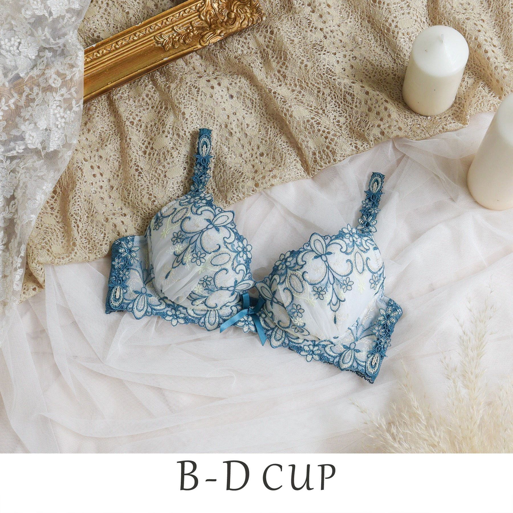 Risa Magli「スカイラー ブラジャー（B-D）＜V Make Type＞」|インナー|ブルー(092)