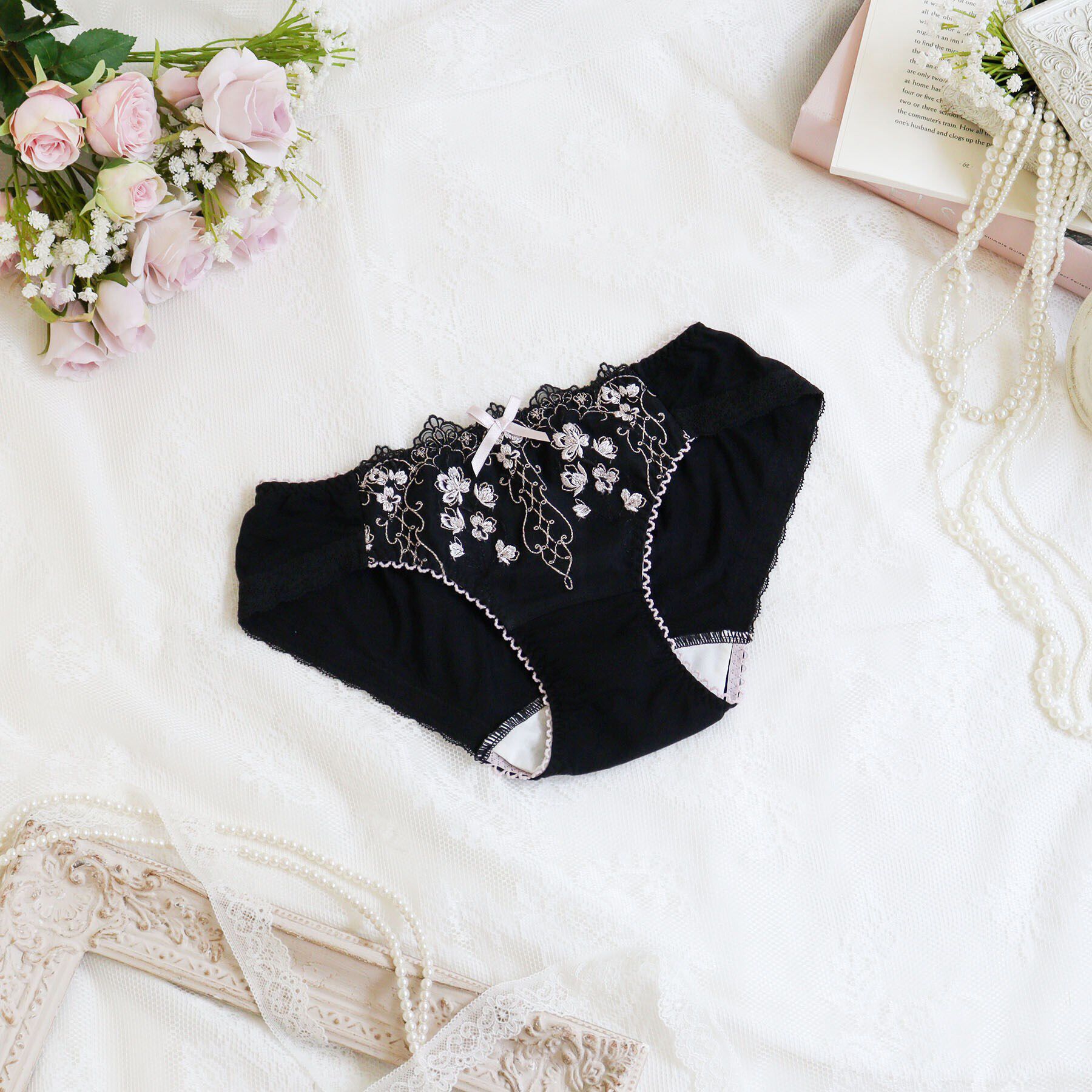 Risa Magli「カイリー サニタリーショーツ」|インナー|ブラック(019)