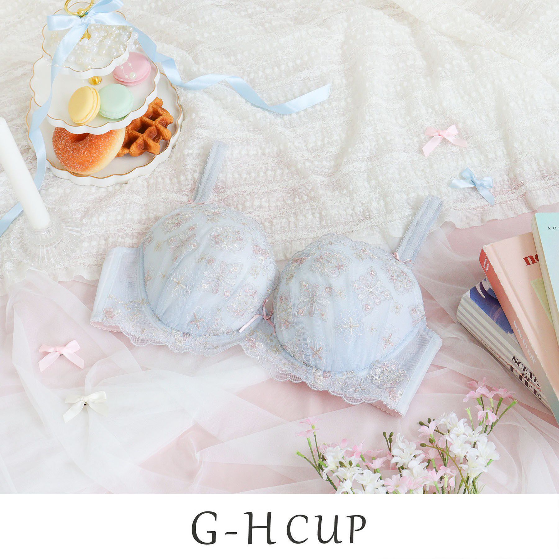 Risa Magli「キャシー ブラジャー （G-H） ＜バストアップタイプ＞」|インナー|ブルー(092)